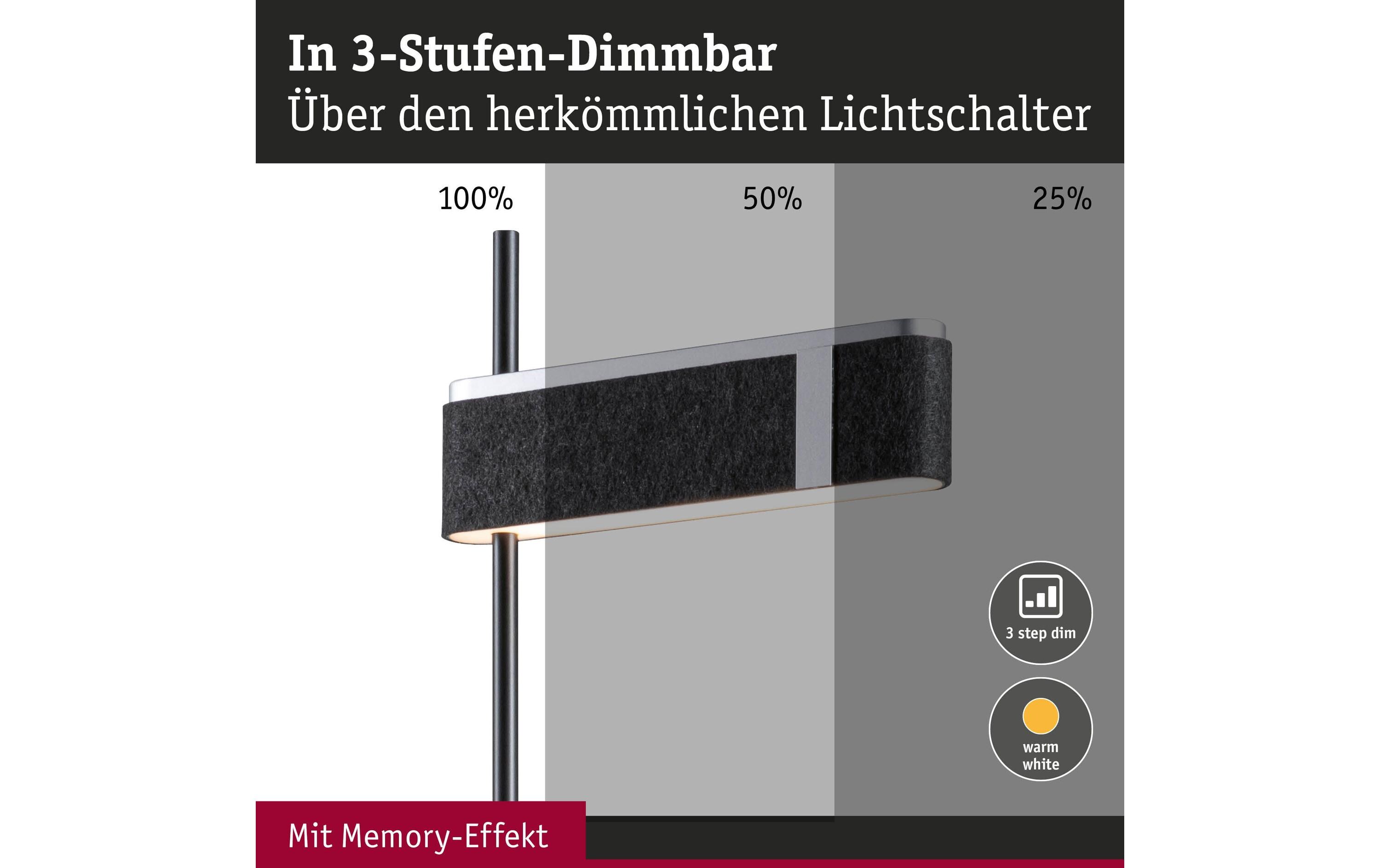 Paulmann LED Stehleuchte Jagun 2700K 20.4W Anthrazit