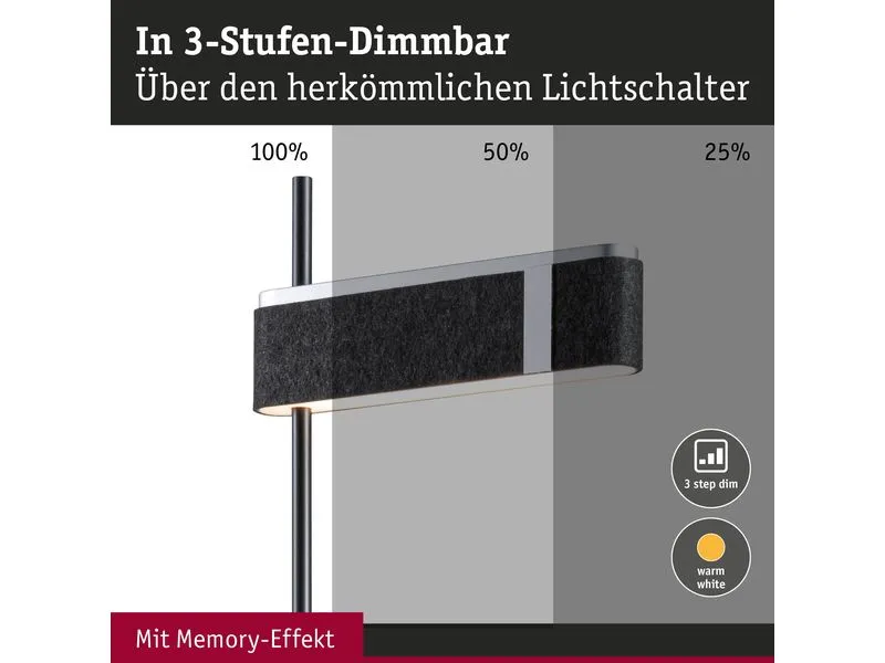 Paulmann LED Stehleuchte Jagun 2700K 20.4W Anthrazit Paulmann LED Stehleuchte Jagun 2700K 20.4W Anthrazit