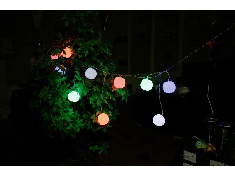 EGLO Leuchten Lichterkette Solar RGB 200 cm, Weiss