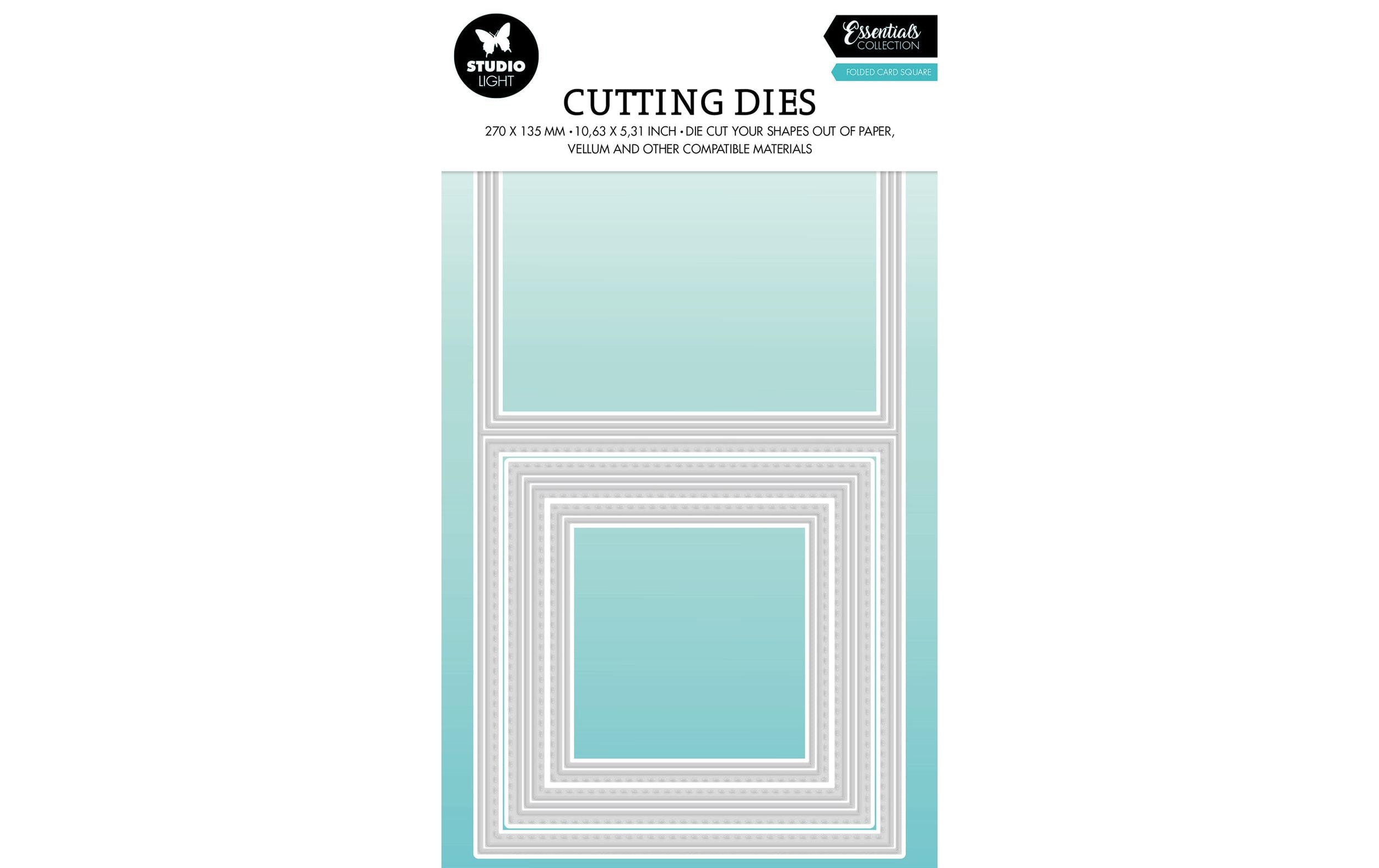 Studio Light Stanzschablone Klappkarte Essentials 270x135x1 mm, 9 Stück