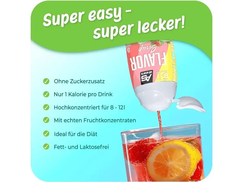 All Stars Flavor Sirup 5 x 65 ml Flasche Erdbeere/Lemon-Lime All Stars Flavor Sirup 5 x 65 ml Flasche Erdbeere/Lemon-Lime