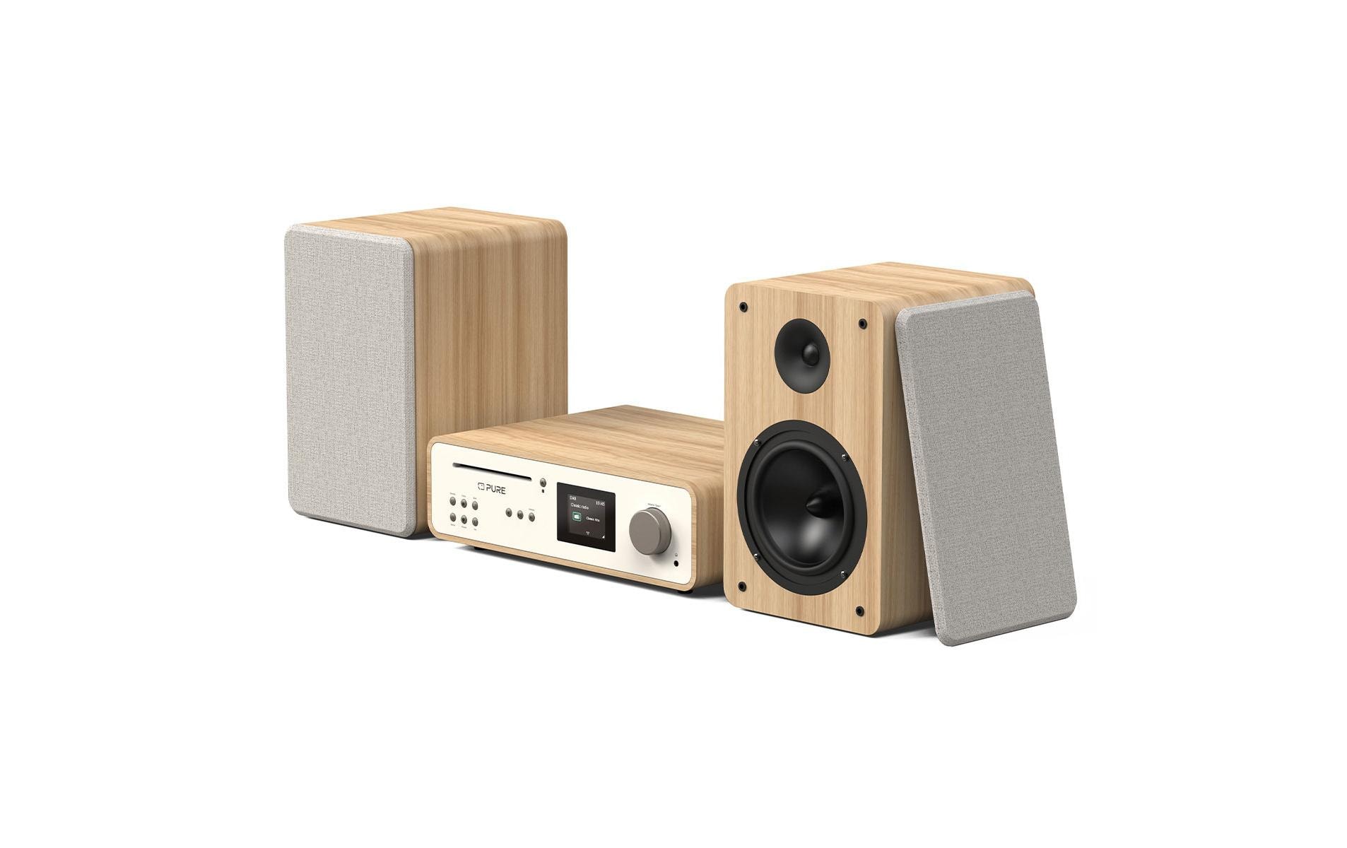 Pure Micro-HiFi Anlage Classic Stereo Eiche/Weiss Pure Micro-HiFi Anlage Classic Stereo Eiche/Weiss