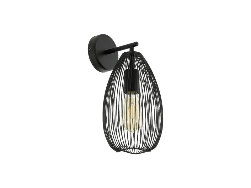 EGLO Leuchten Wandleuchte CLEVEDON 1x E27 Schwarz EGLO Leuchten Wandleuchte CLEVEDON 1x E27 Schwarz