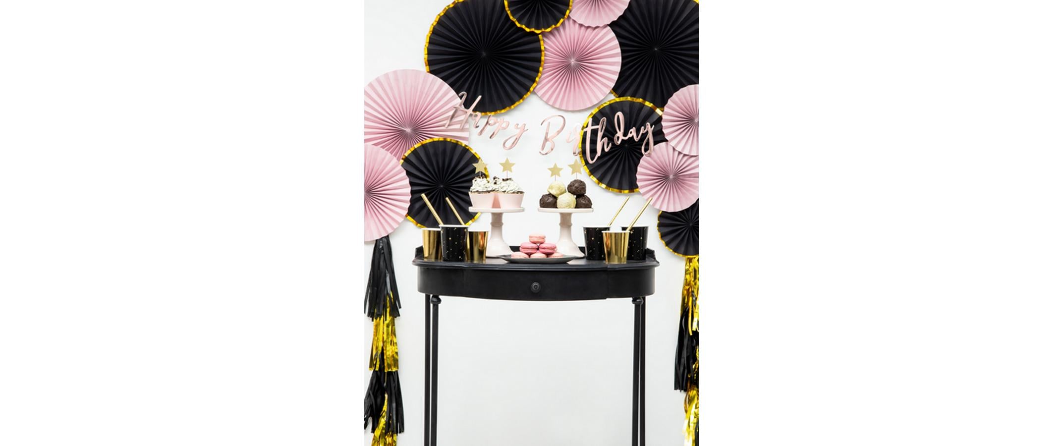 Partydeco Girlande Happy Birthday Rosegold, 16.5 x 62 cm