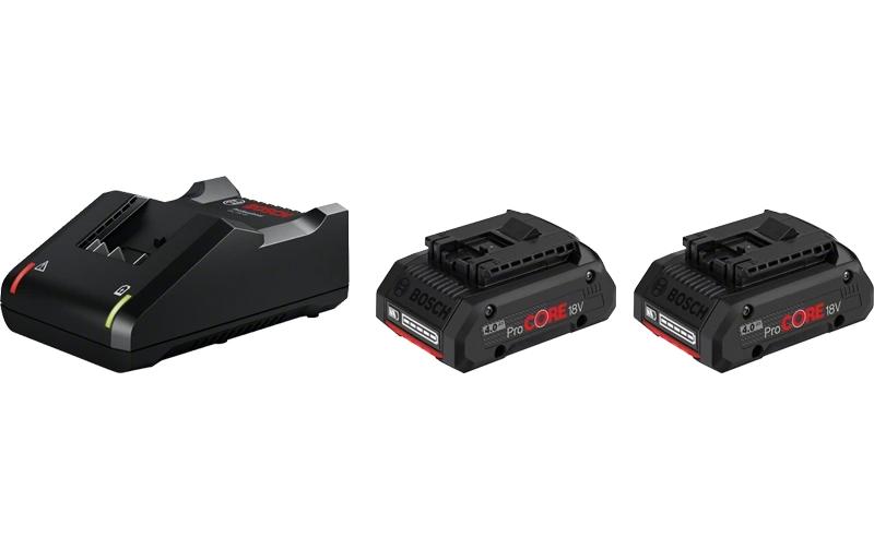 Bosch Professional Akku und Ladegerät 2 x ProCORE18 V 4.0Ah und GAL 18 V-40 Bosch Professional Akku und Ladegerät 2 x ProCORE18 V 4.0Ah und GAL 18 V-40