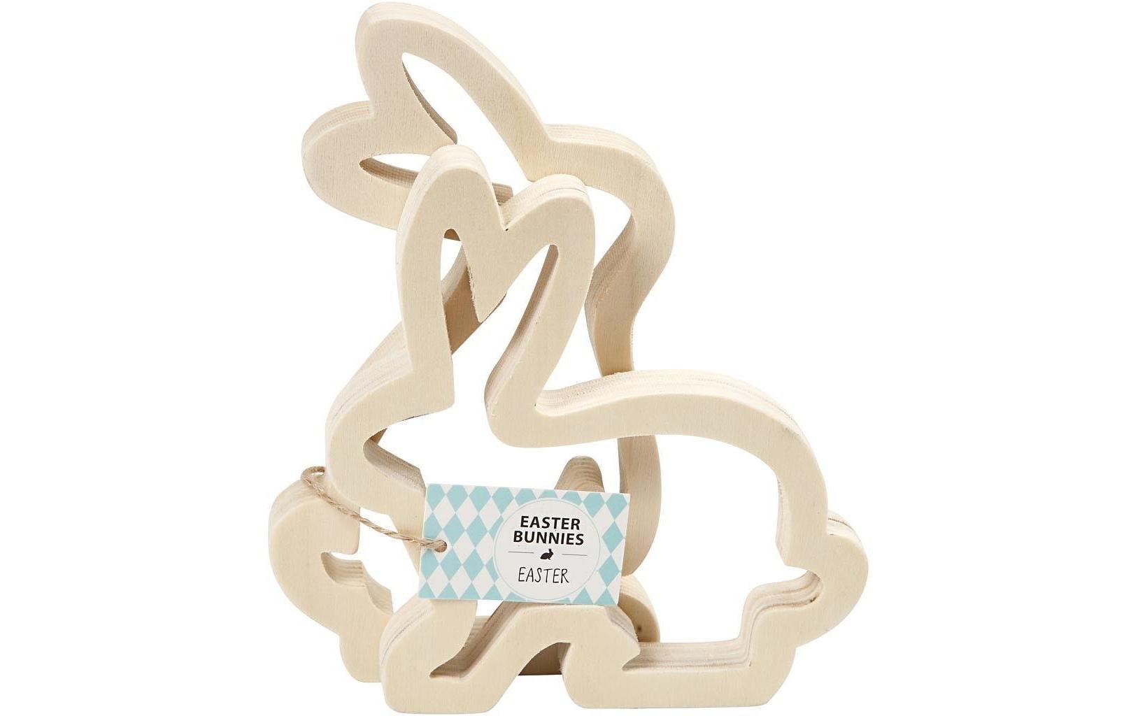 Creativ Company Holzhase Hellbraun, 2 Stück