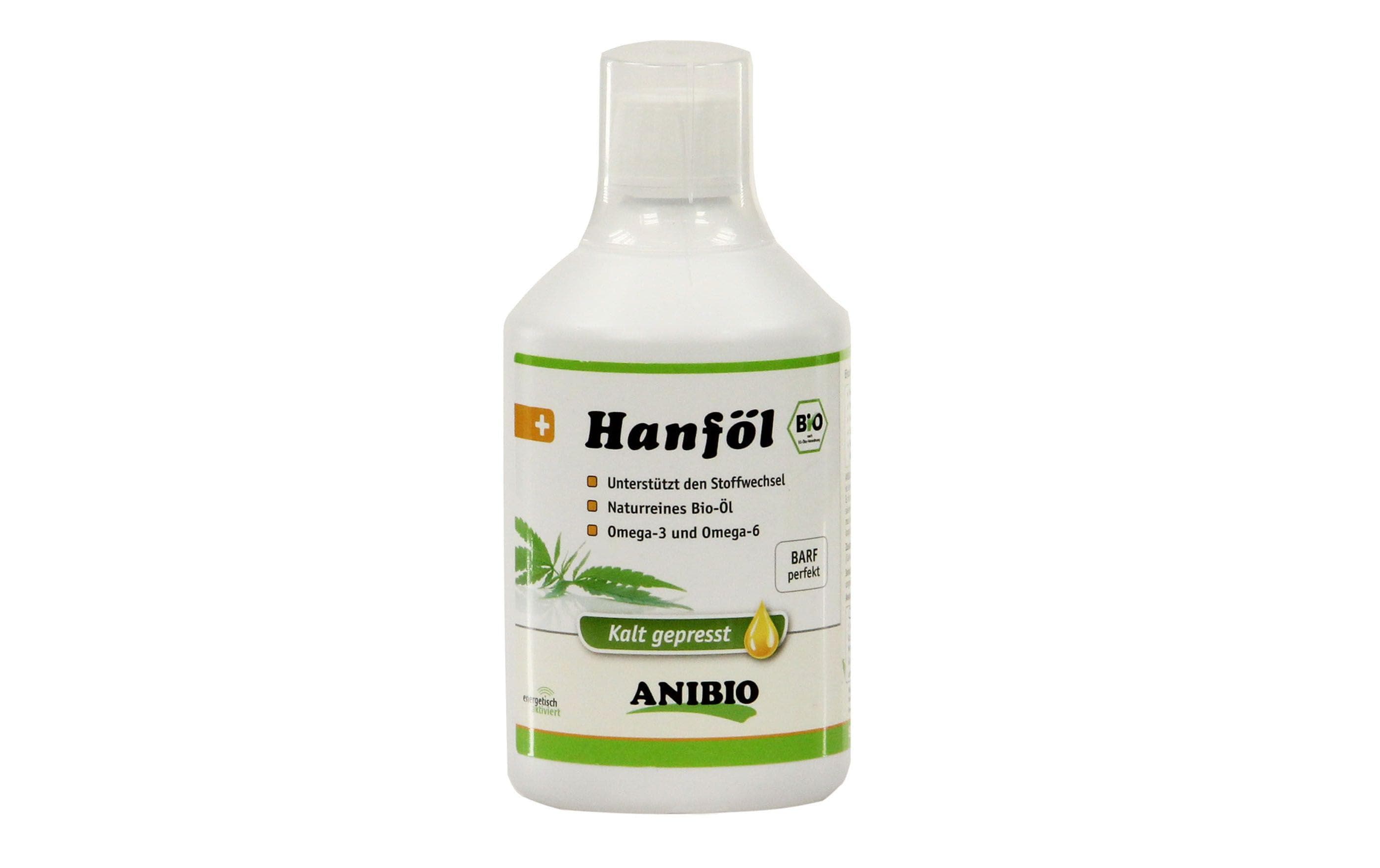 Anibio BIO Hanf-Öl für Hunde und Katzen, 500 ml Anibio BIO Hanf-Öl für Hunde und Katzen, 500 ml