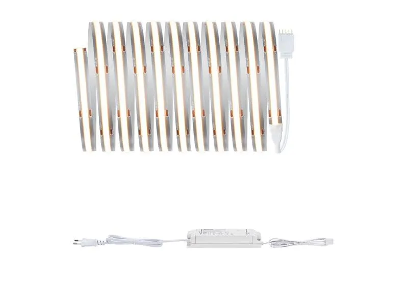 Paulmann LED-Stripe MaxLED 1000 BasisSet COB, 2700 K, 3 m, Silber