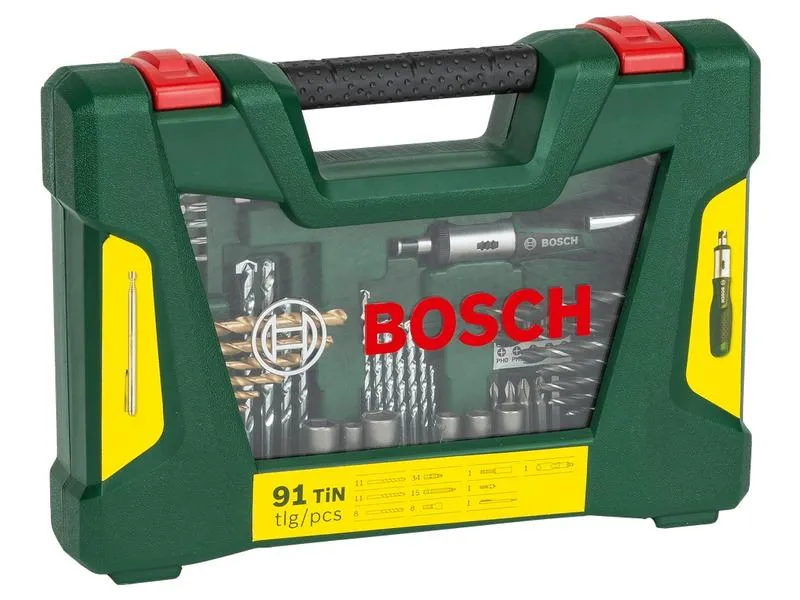 Bosch Bohrer- und Bit-Set V-Line TiN, 91-teilig