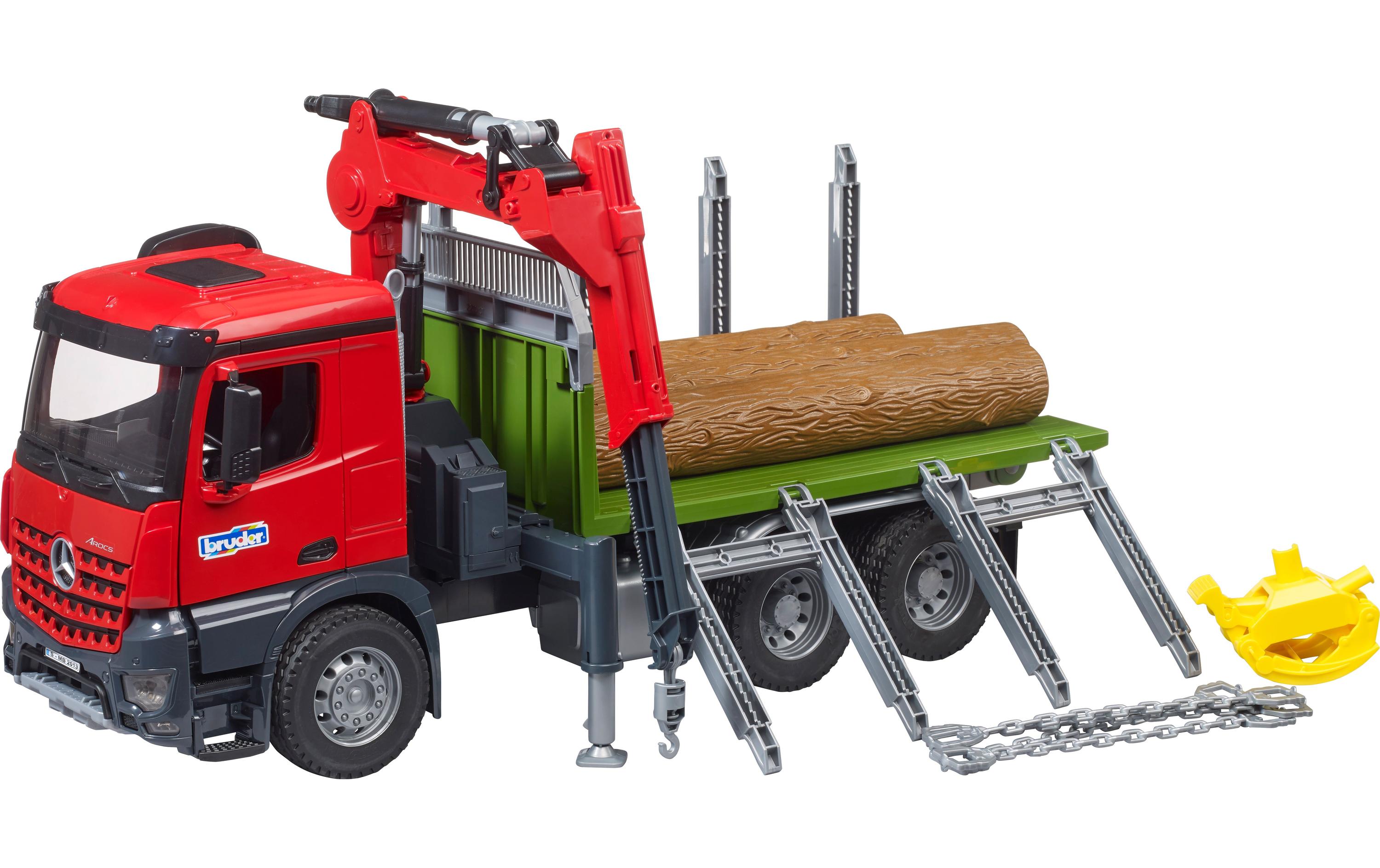 Bruder Spielwaren Arocs Holztransport-LKW