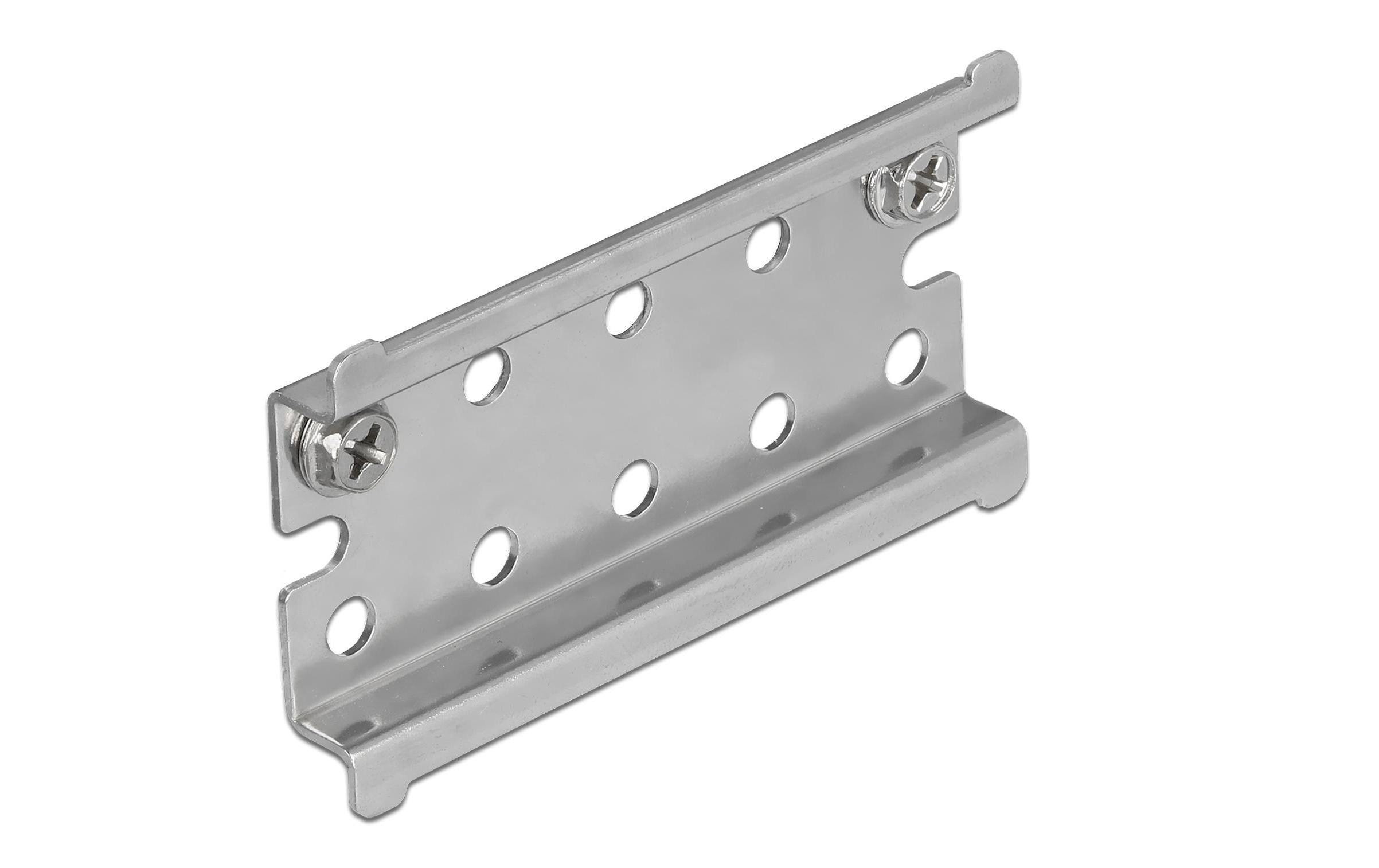 Delock Hutschiene mit Endanschlag zur Wandmontage