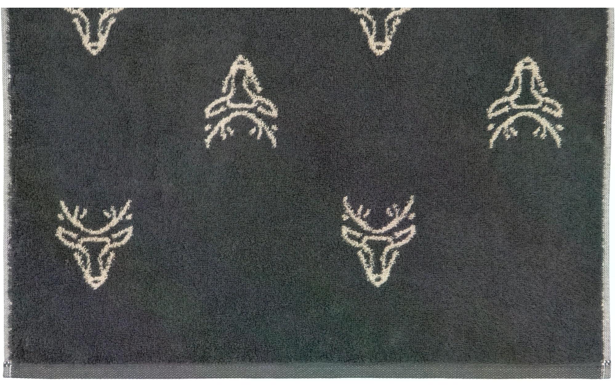 Cawö Handtuch Edition Allover 50 x 100 cm, Beige/Granit