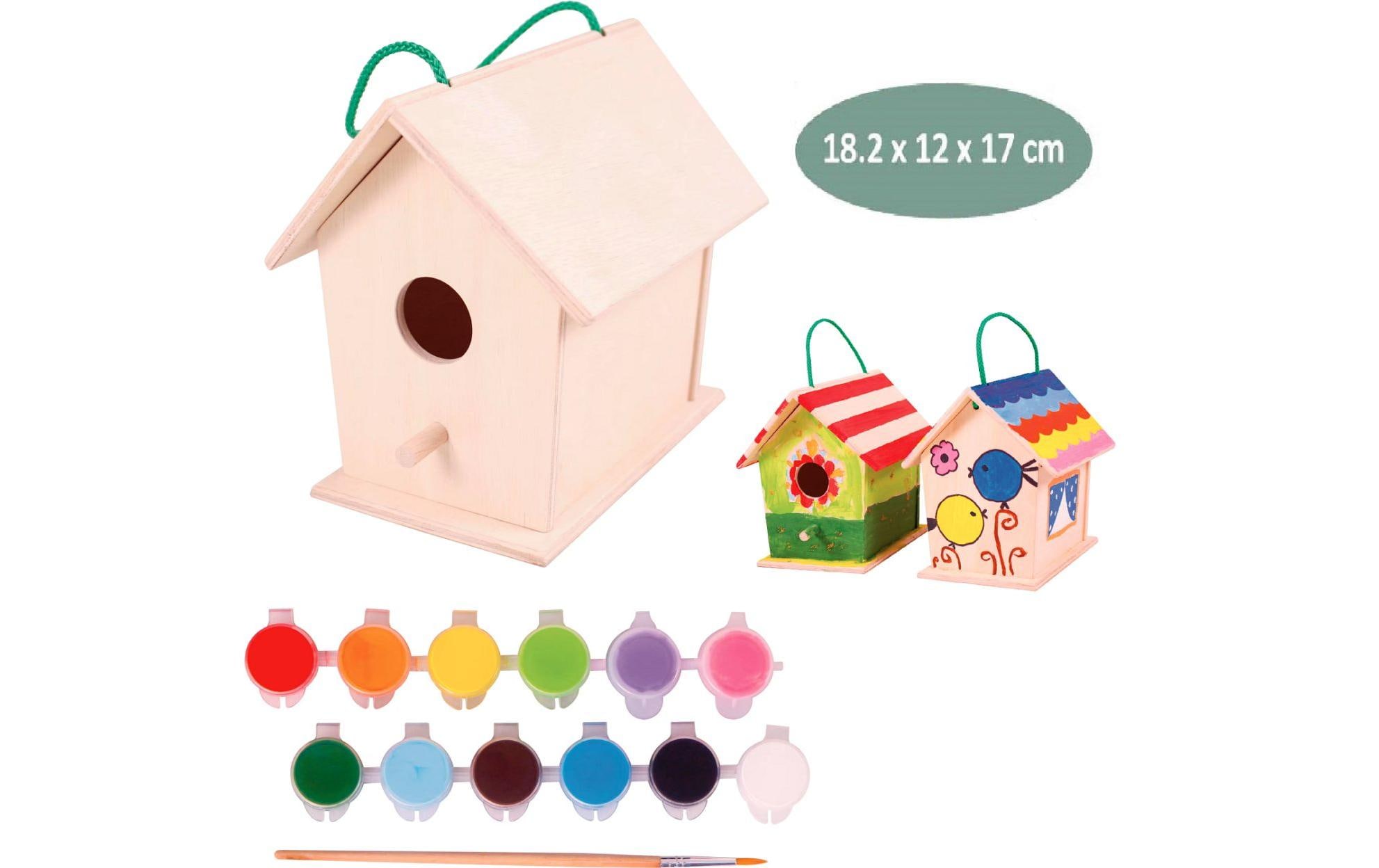 Spielba Holzspielwaren Vogelhaus zum Bemalen