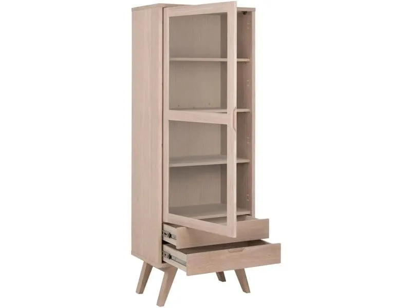AC Design Vitrine A-Line Hellbraun, 72 x 42 x 190 cm AC Design Vitrine A-Line Hellbraun, 72 x 42 x 190 cm