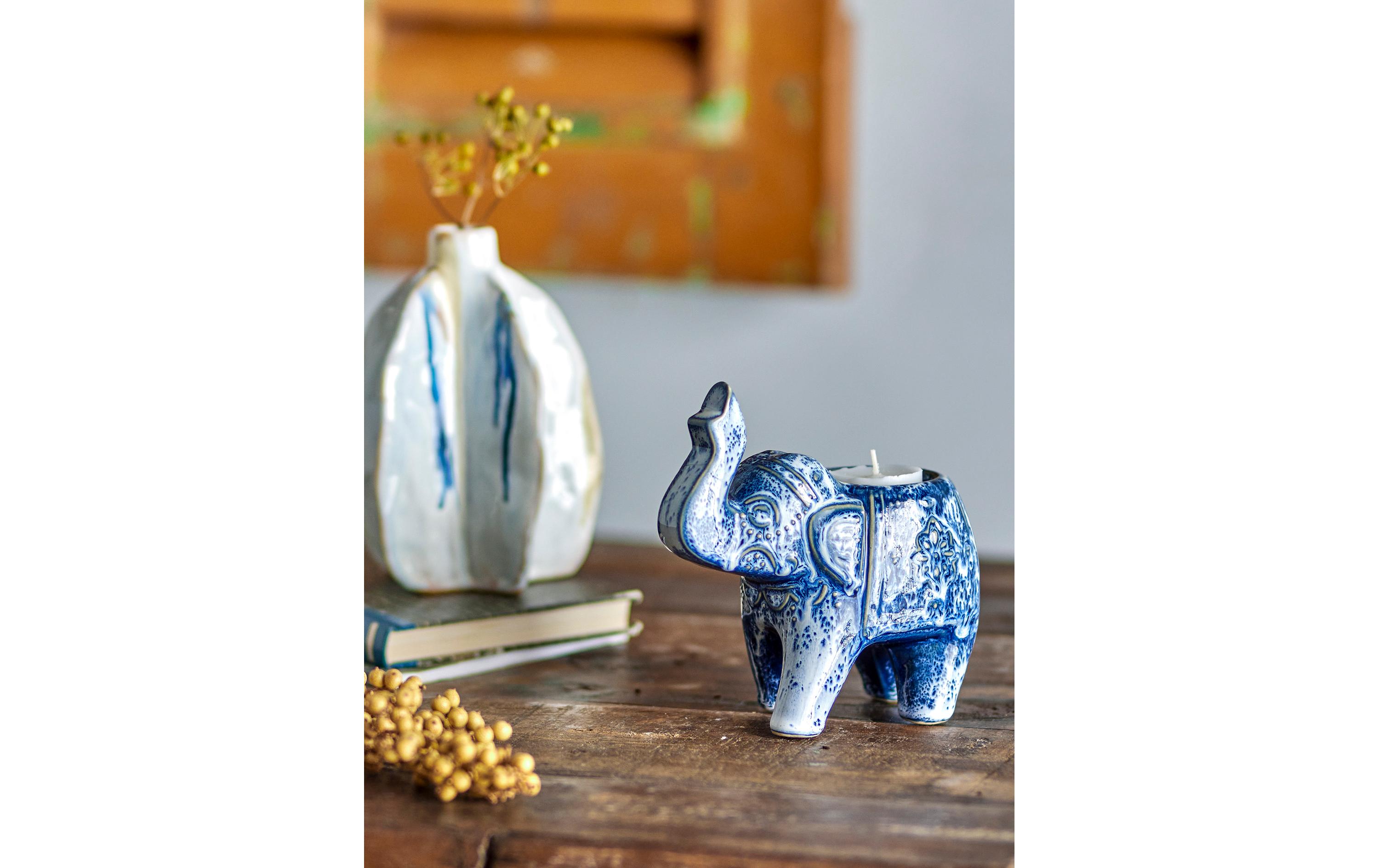 Bloomingville Windlicht Oliphant 8 cm, Steingut