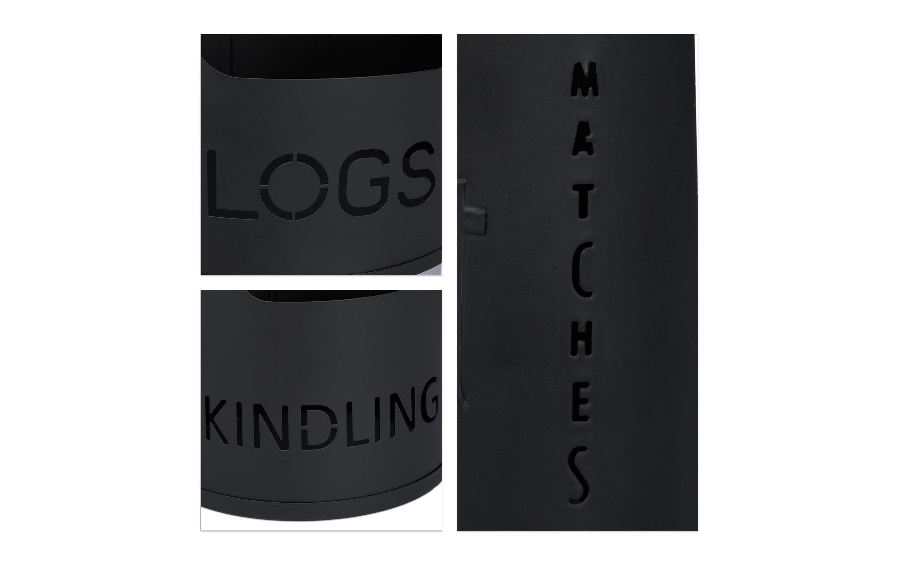 relaxdays Kaminholzkorb