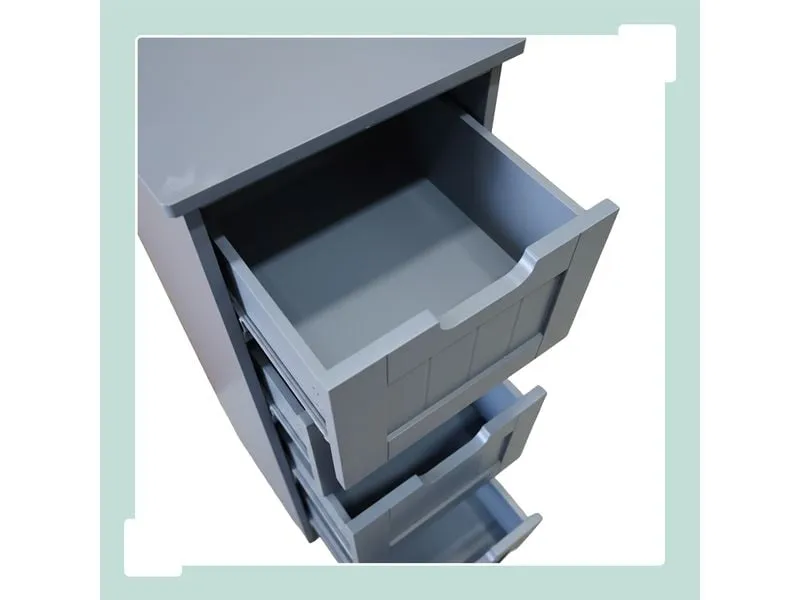 relaxdays Badezimmerregal 30 x 82 cm, Grau relaxdays Badezimmerregal 30 x 82 cm, Grau
