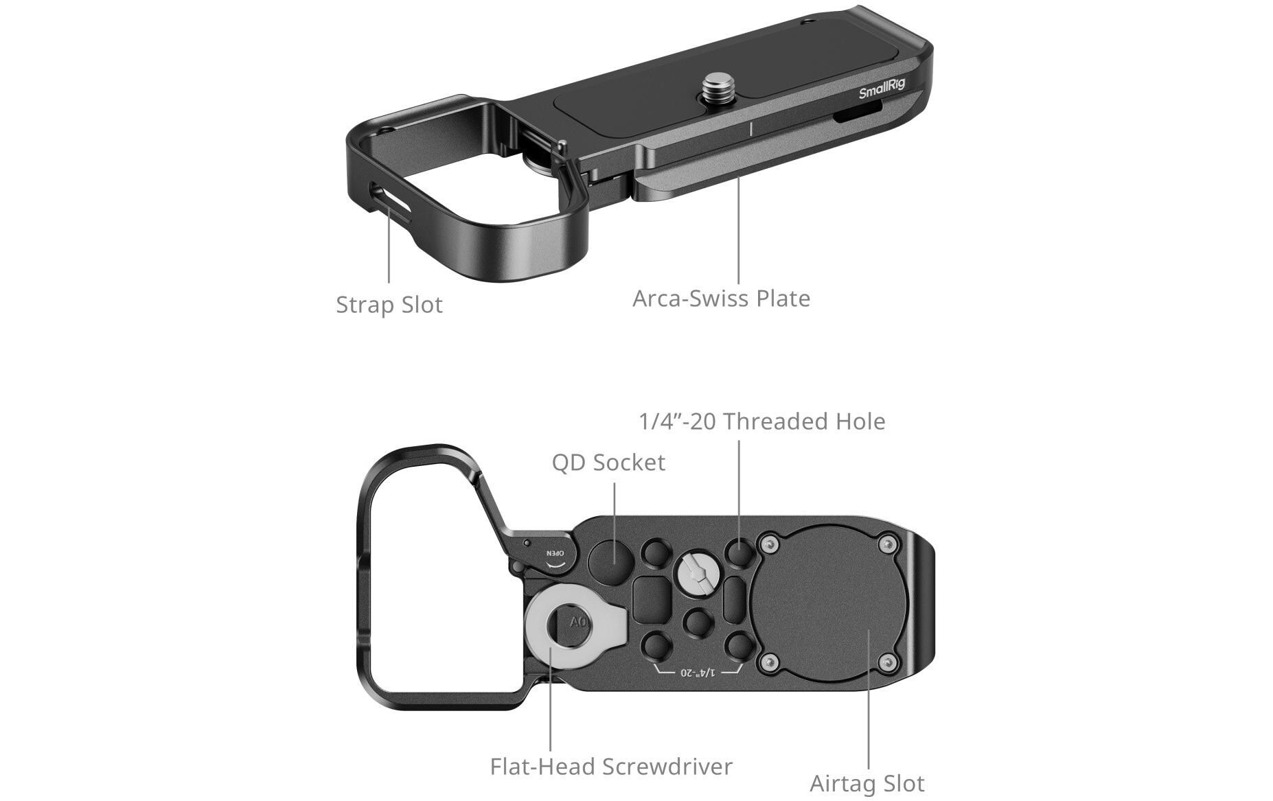 Smallrig Baseplate mit Airtag Slot für Sony Alpha 7C II/ Alpha 7CR