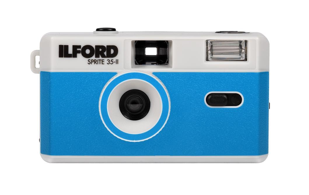Ilford Analogkamera Sprite 35-II Blue & Silver