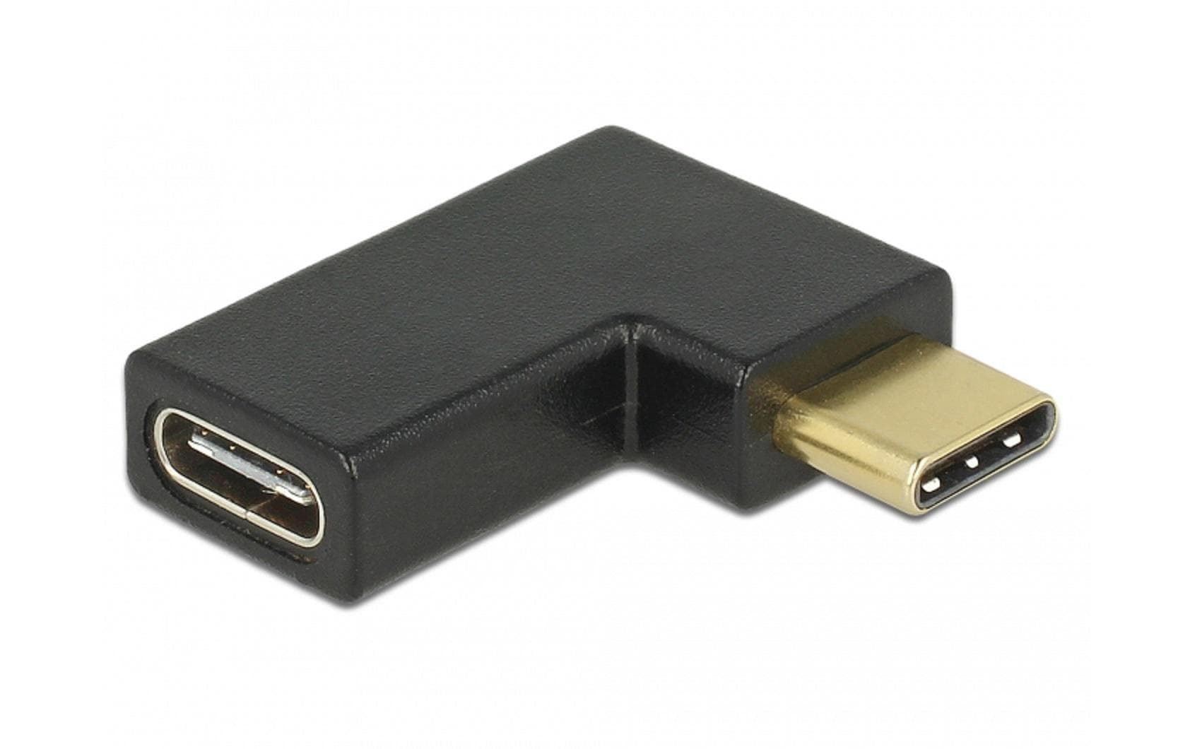Delock USB 3.1 Adapter Gen2, 10Gbps, C-C, m-f Links gewinkelt Delock USB 3.1 Adapter Gen2, 10Gbps, C-C, m-f Links gewinkelt