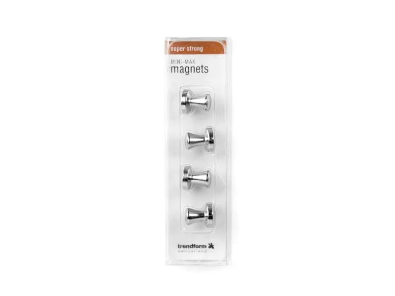 Trendform Haftmagnet MINI-MAX Silber, 4 Stück Trendform Haftmagnet MINI-MAX Silber, 4 Stück