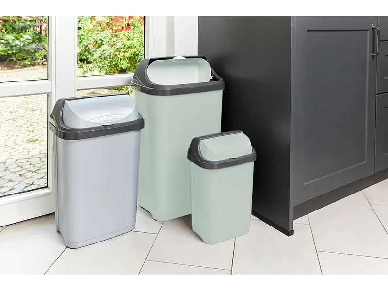 keeeper Abfalleimer Rasmus 10 l, Rolldeckel, soft green
