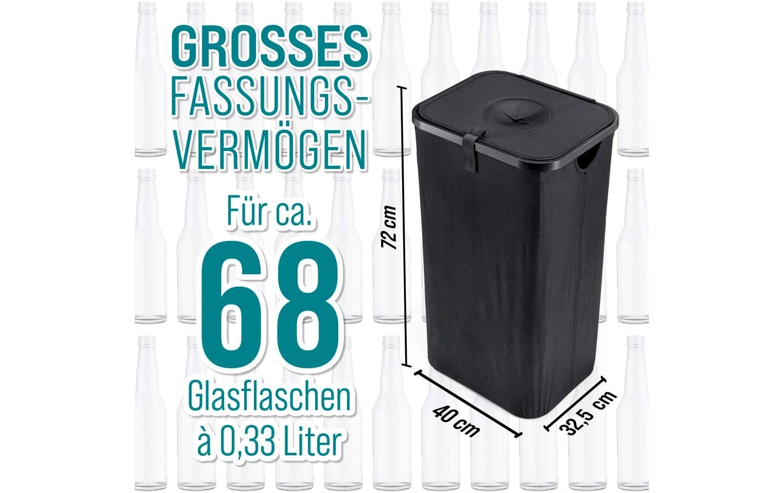 EASYmaxx Pfandflaschen-Sammelbehälter 100 l, Schwarz