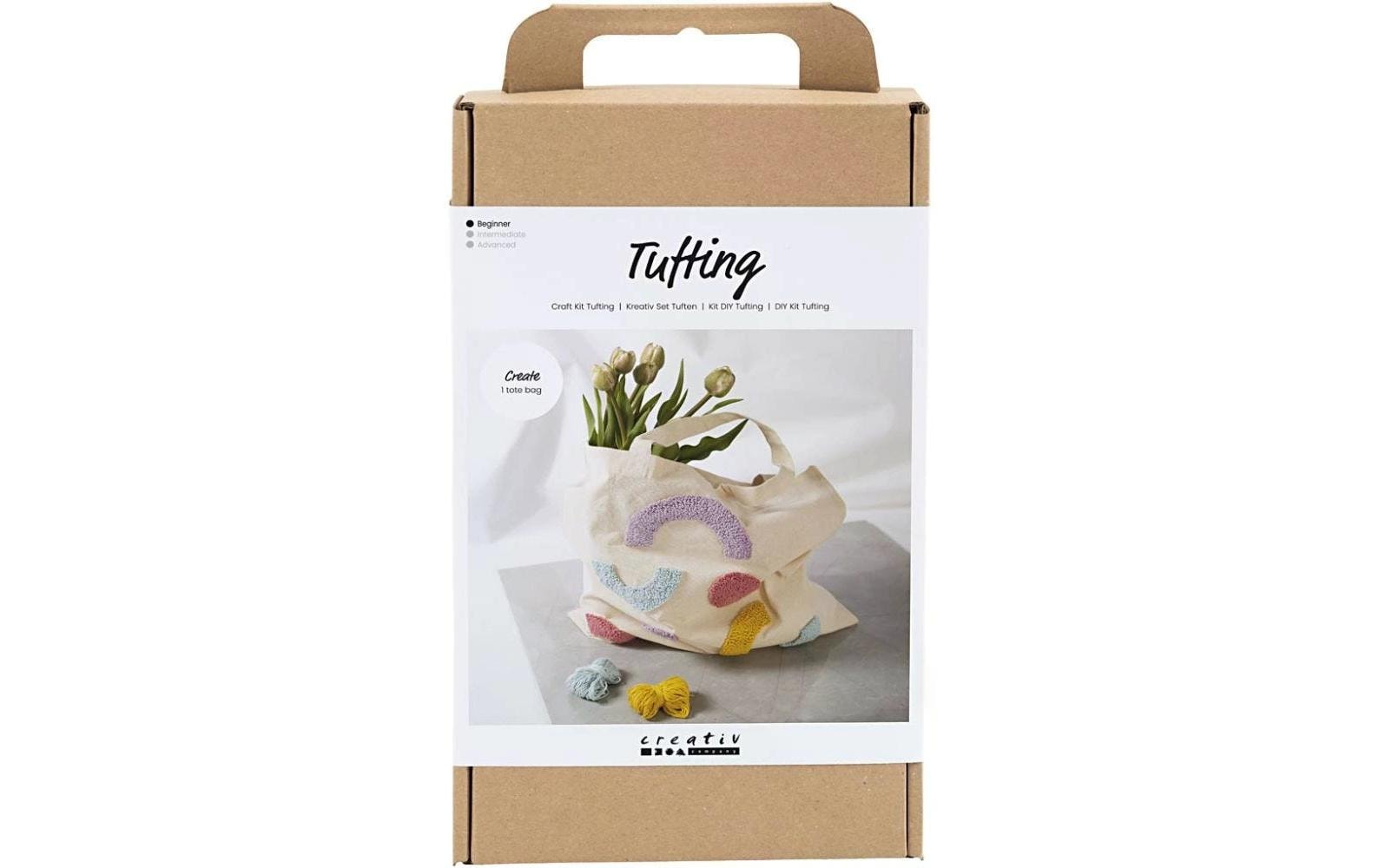 Creativ Company Bastelset Punch Needle Einkaufstasche