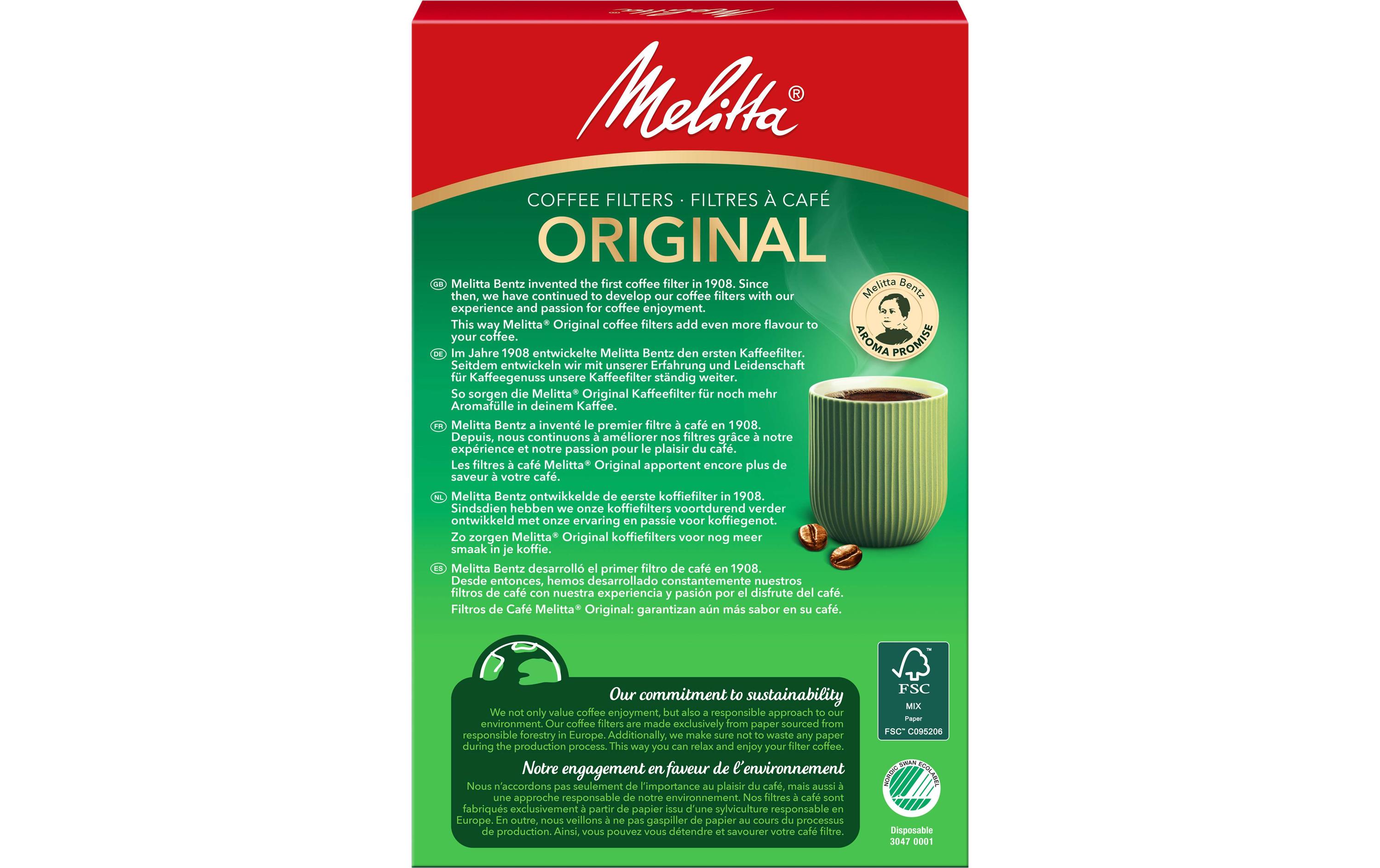 Melitta Filtertüte Original 1 x 4, 80 Stück