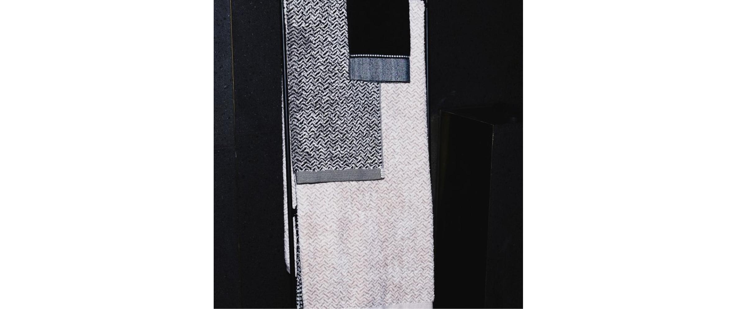 Möve Waschhandschuh Brooklyn 15 x 20 cm, Schwarz