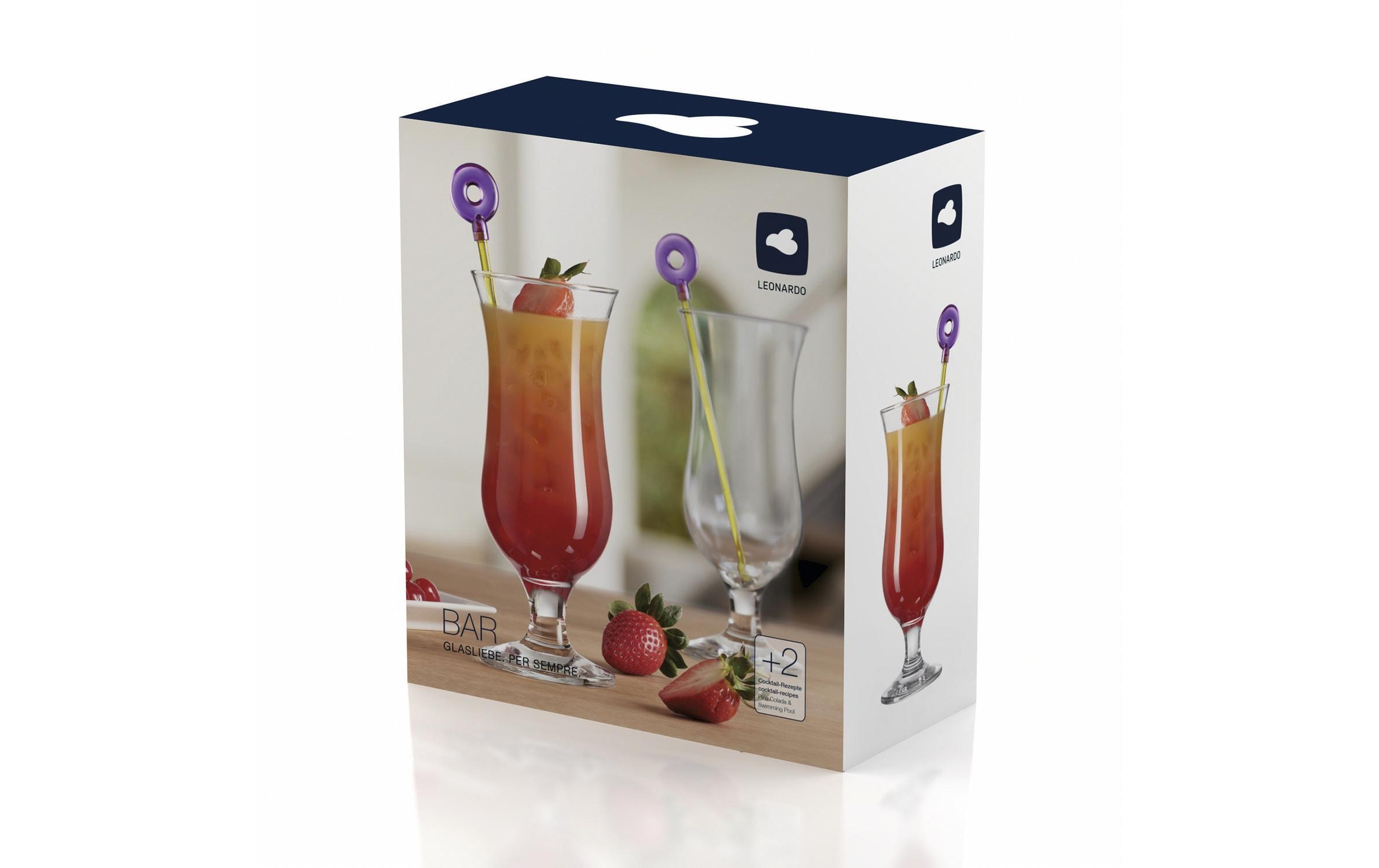 Leonardo Cocktailglas Hurricane 450 ml, 2 Stück, Transparent