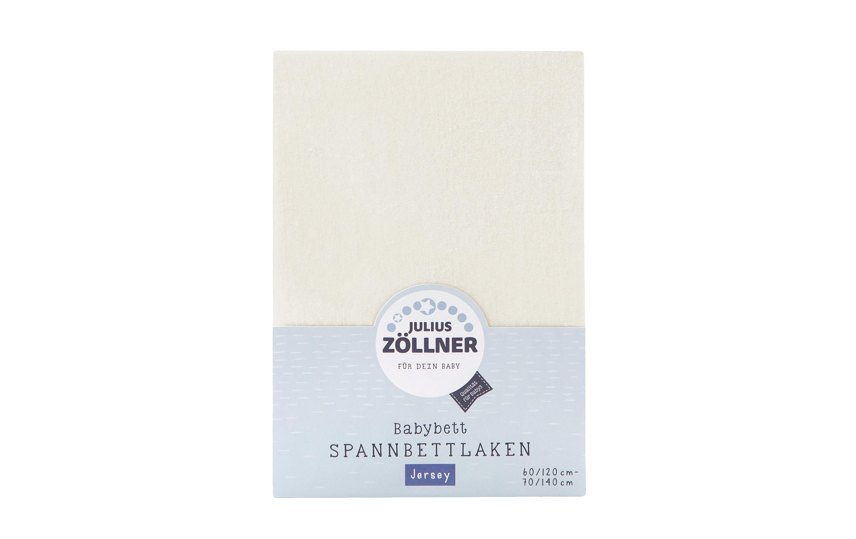 Julius Zöllner Fix-Leintuch Jersey Ecru 70 x 140 cm