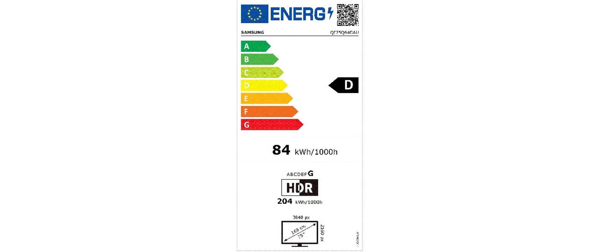 Samsung TV QE75Q64D AUXXN 75, 3840 x 2160 (Ultra HD 4K), QLED