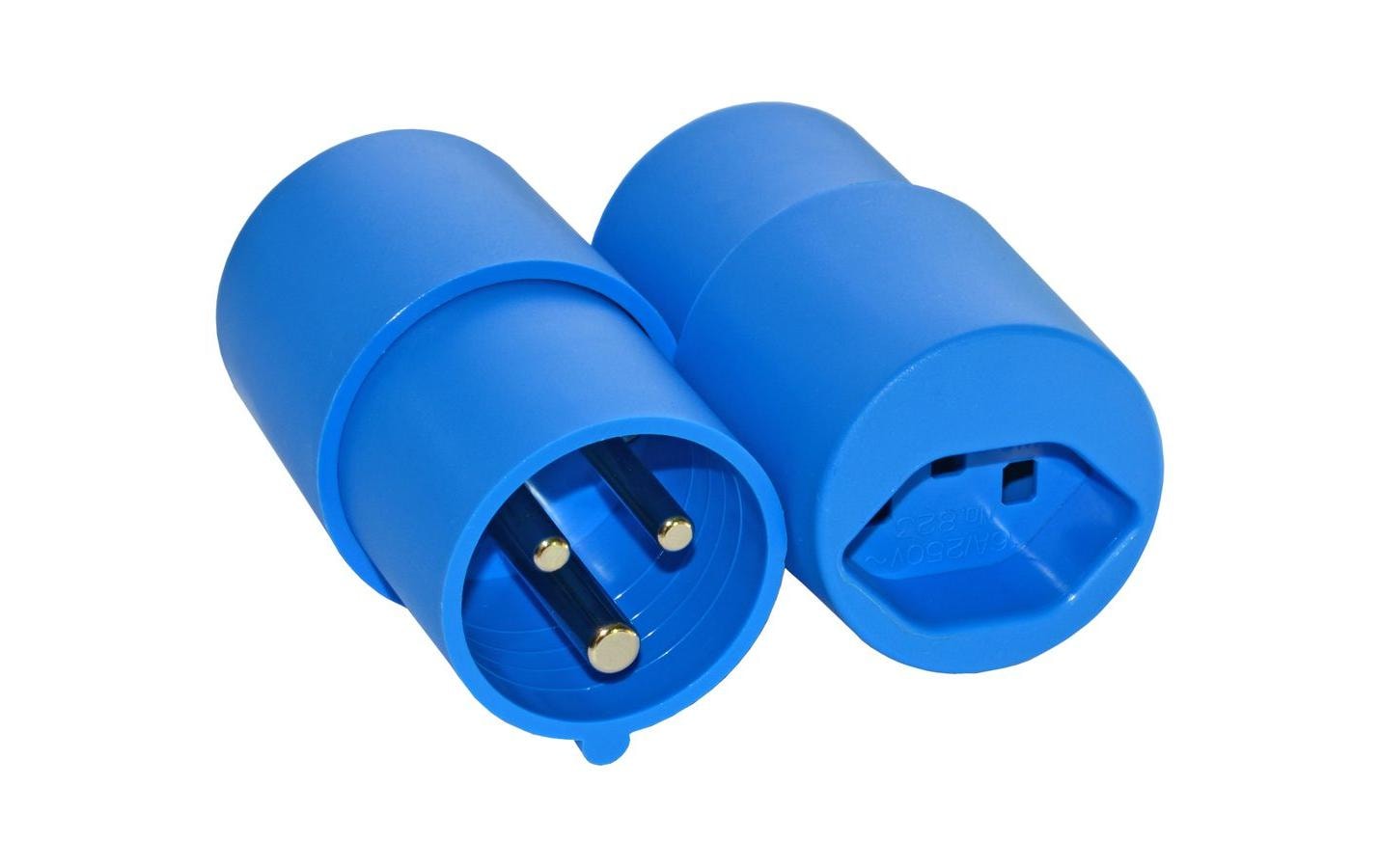 Elektromaterial Adapter CEE 16 - CH T23, blau 6 h LNPE 250 V 16 A