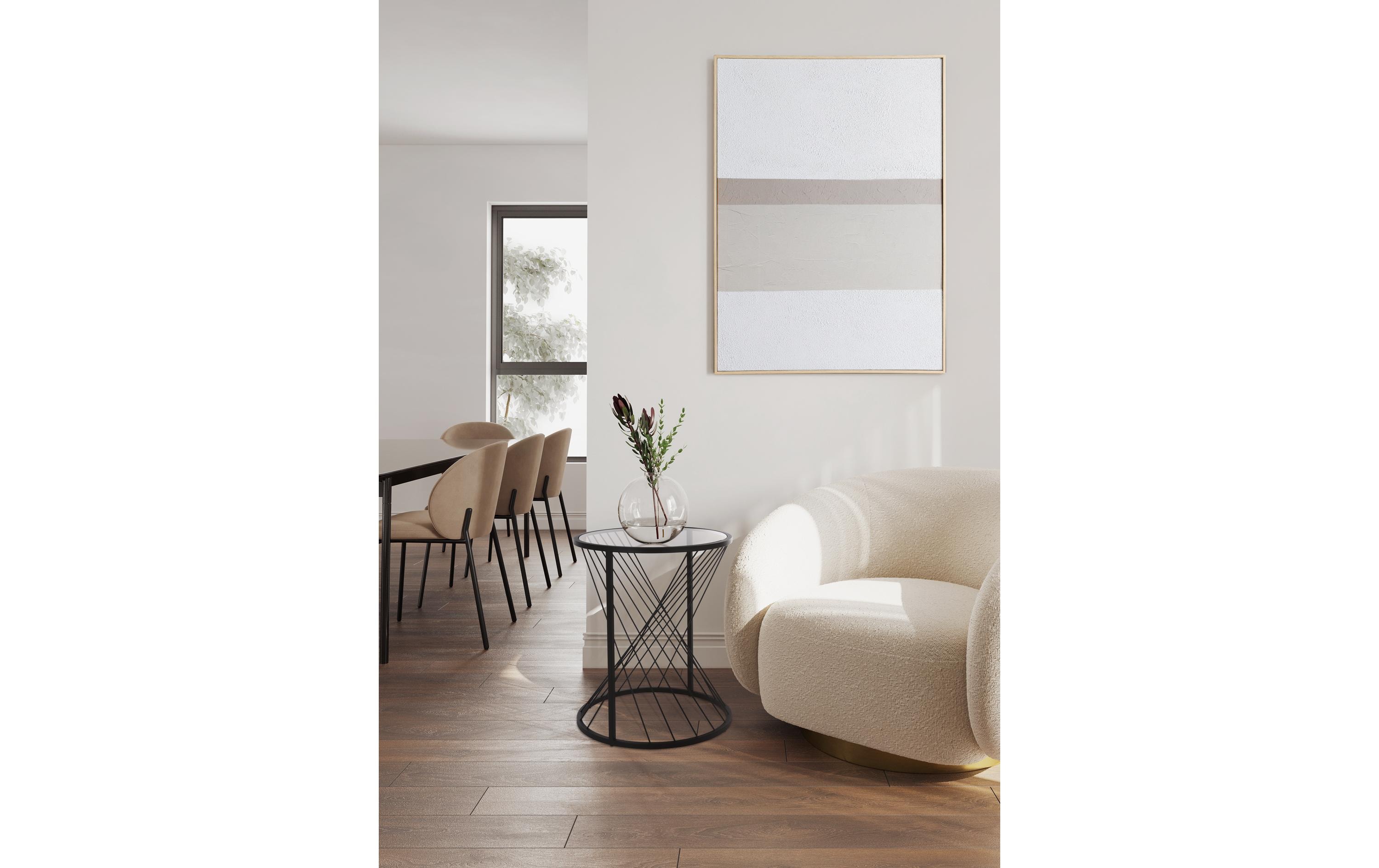 EGLO Beistelltisch Otawara Ø 46 x 55 cm, Schwarz