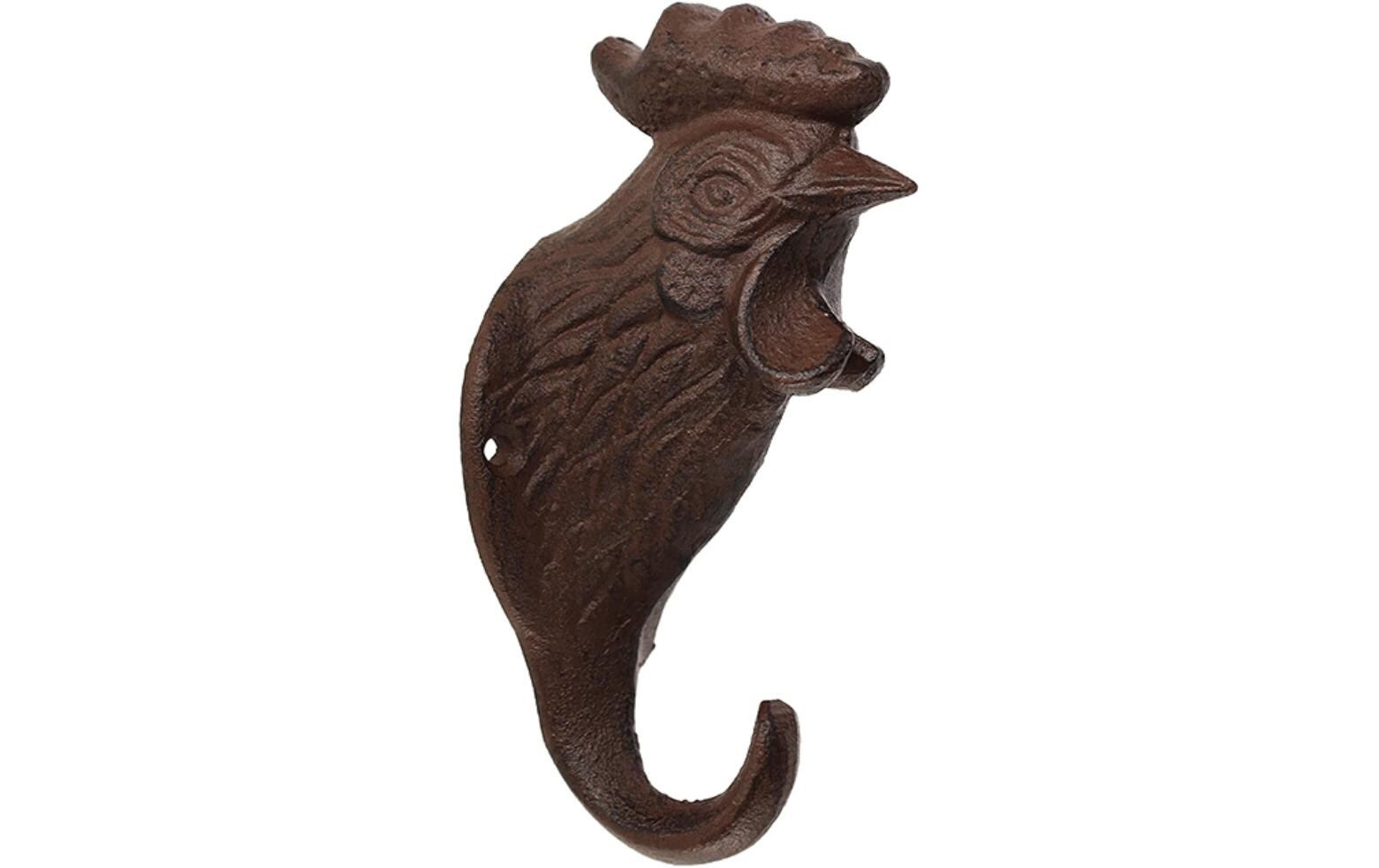 Esschert Design Wandhaken Hahn Braun