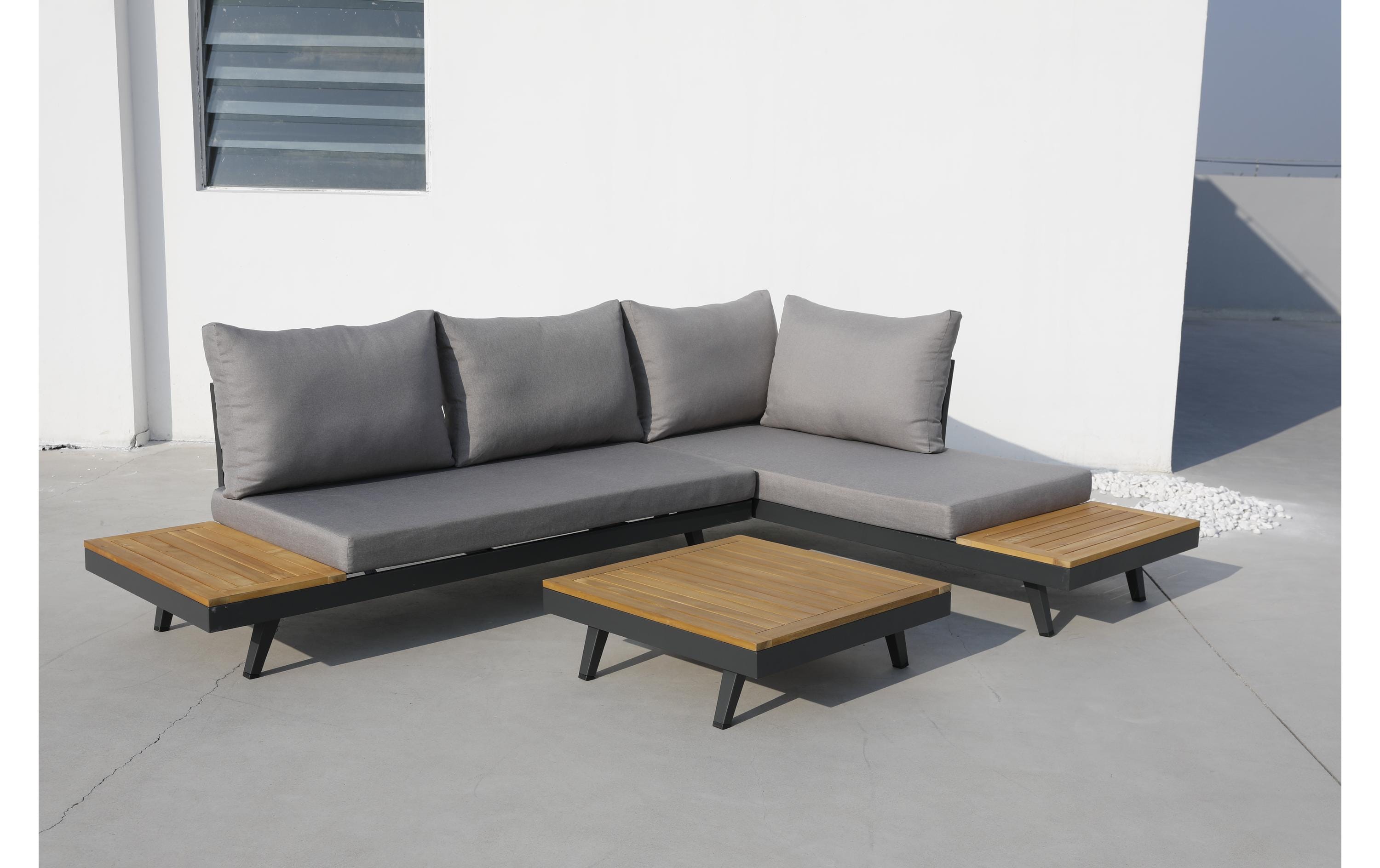 Acamp Loungeset Naxos, 3-teilig, Teakfarbe