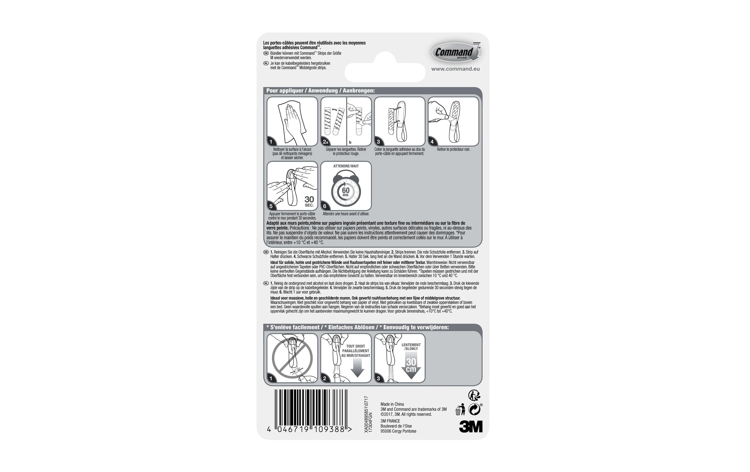 Command Kabelhänger M 5 cm x 2 mm Weiss 50 mm x 2 mm Command Kabelhänger M 5 cm x 2 mm Weiss 50 mm x 2 mm