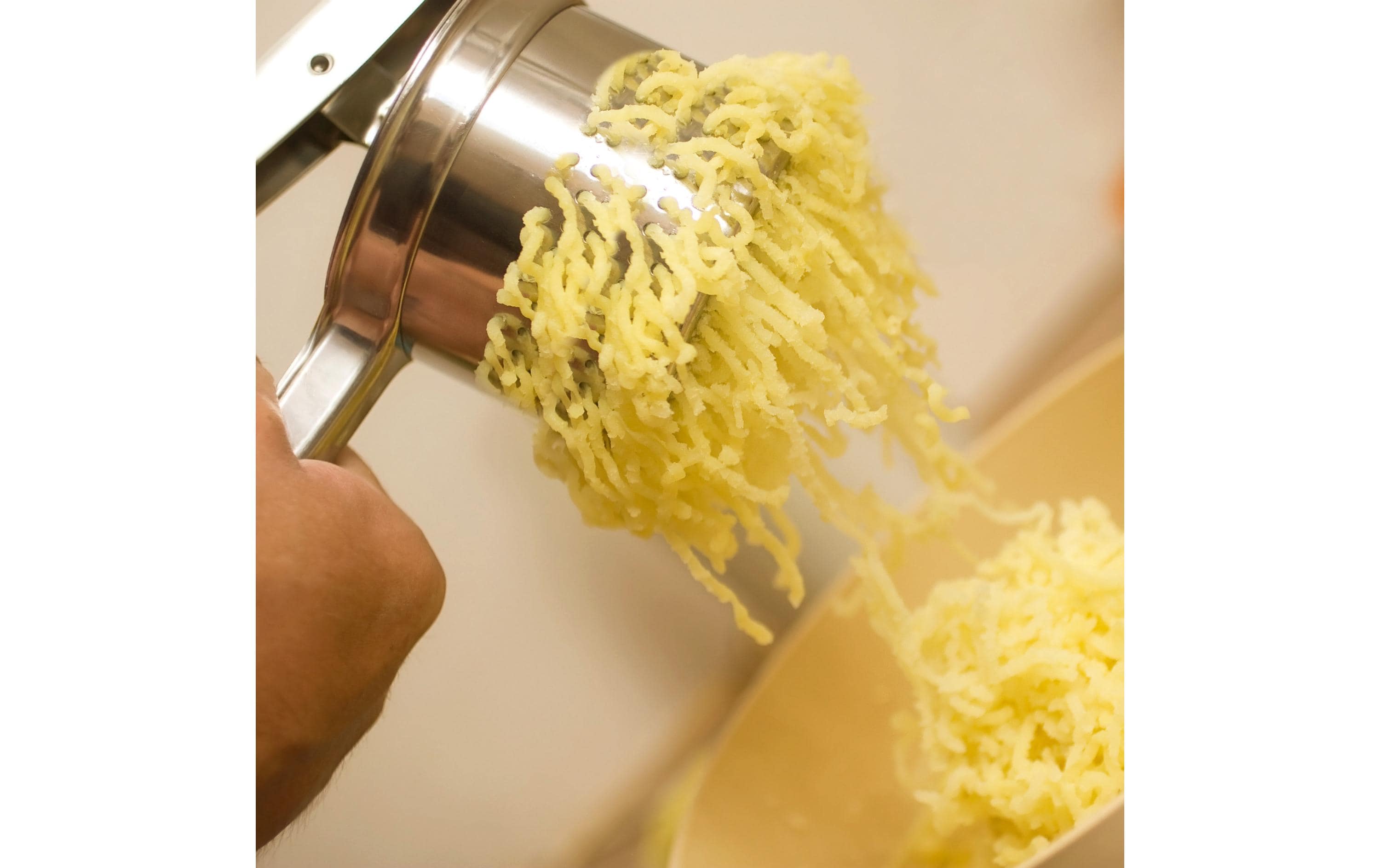 relaxdays Spätzle- und Kartoffelpresse Silber