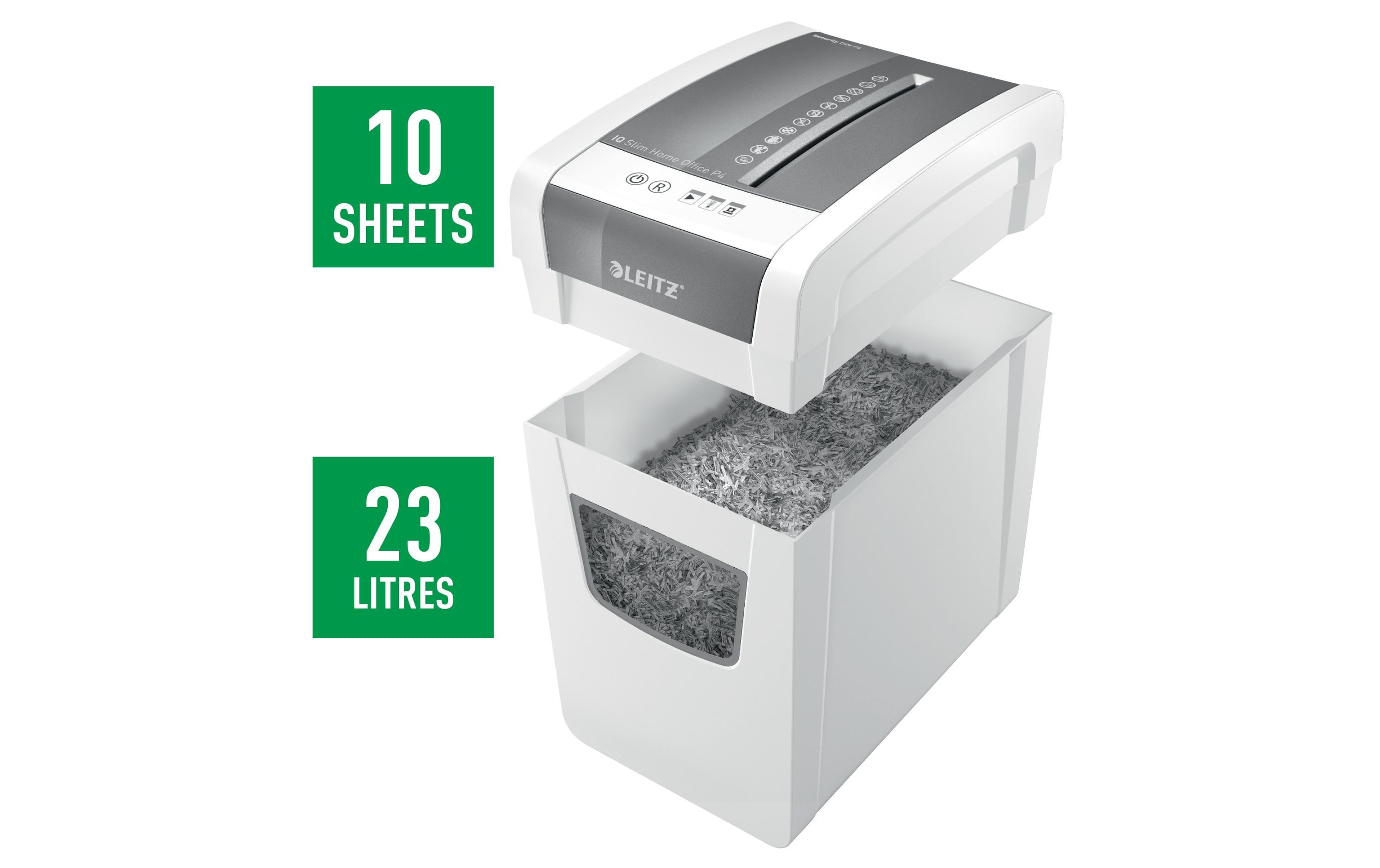 Leitz Bürogeräte Aktenvernichter IQ Home Office Slim P-4, bis zu 10 Blatt