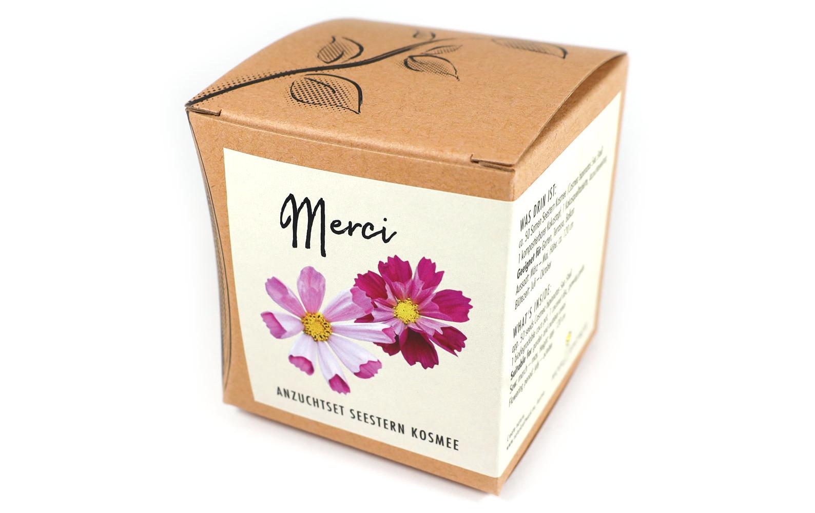 Naturkraftwerk Anzuchtset Merci mit Seestern Kosmee