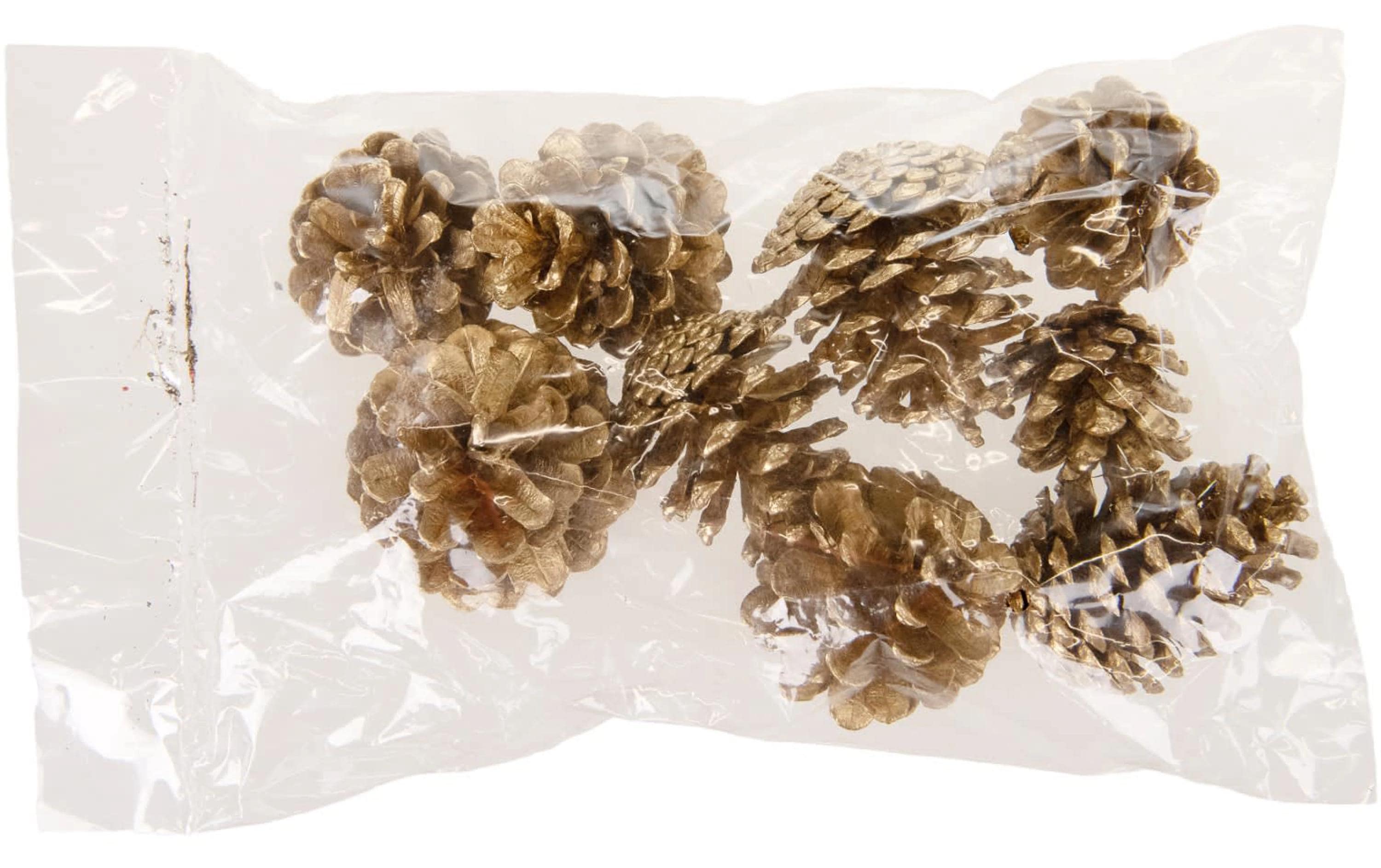 CHALET Streudeko Kiefernzapfen 200 g, Natur/Gold