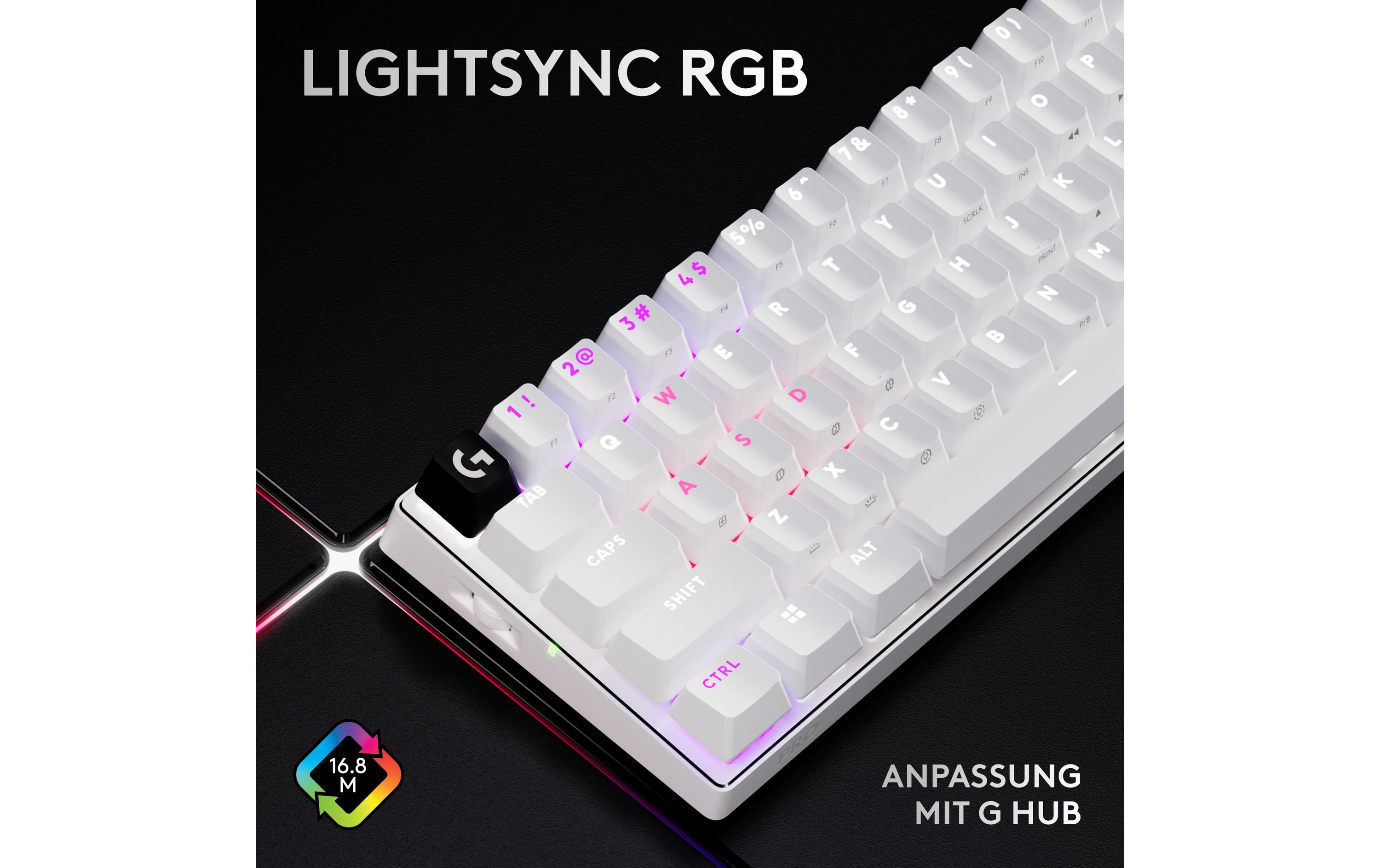 Logitech Gaming-Tastatur Pro X 60 Lightspeed White
