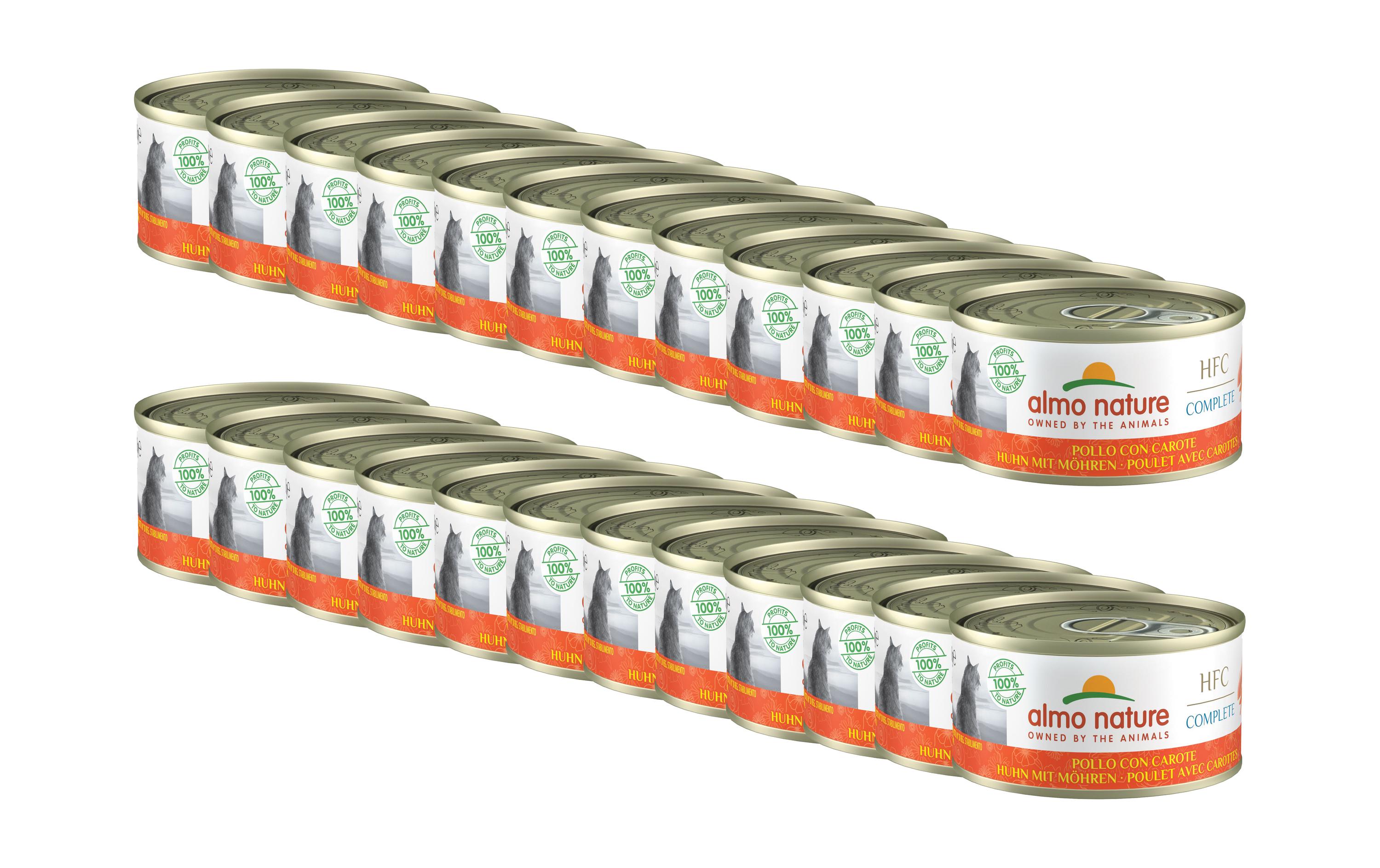 Almo Nature Nassfutter HFC Complete Huhn mit Möhren, 24 x 70 g Almo Nature Nassfutter HFC Complete Huhn mit Möhren, 24 x 70 g