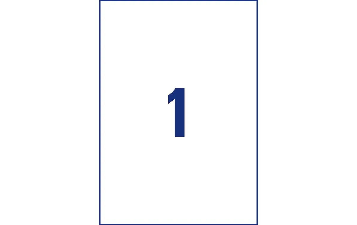 Avery Zweckform Versand-Etiketten 210 x 297 mm L7567 Transparent Avery Zweckform Versand-Etiketten 210 x 297 mm L7567 Transparent
