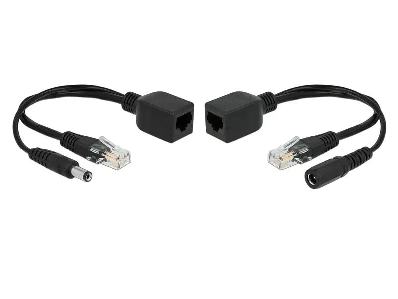 Delock PoE Converter Passives Adapter Set RJ45, DC 5.5 x 2.1mm Delock PoE Converter Passives Adapter Set RJ45, DC 5.5 x 2.1mm