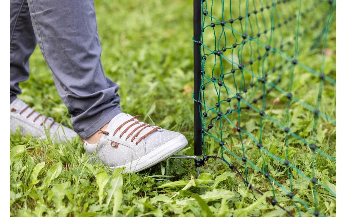 Kerbl Mobiler Hundezaun mit Doppelspitze 20 m, Grün