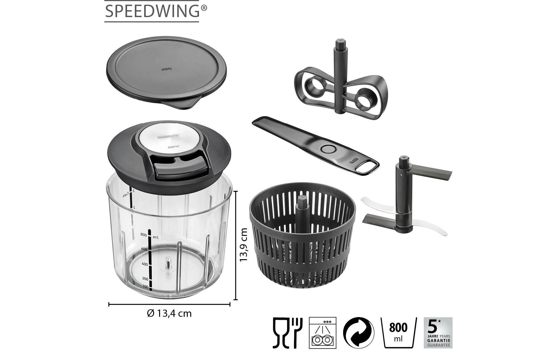 GEFU Hacker Speedwing 800 ml, Transparent