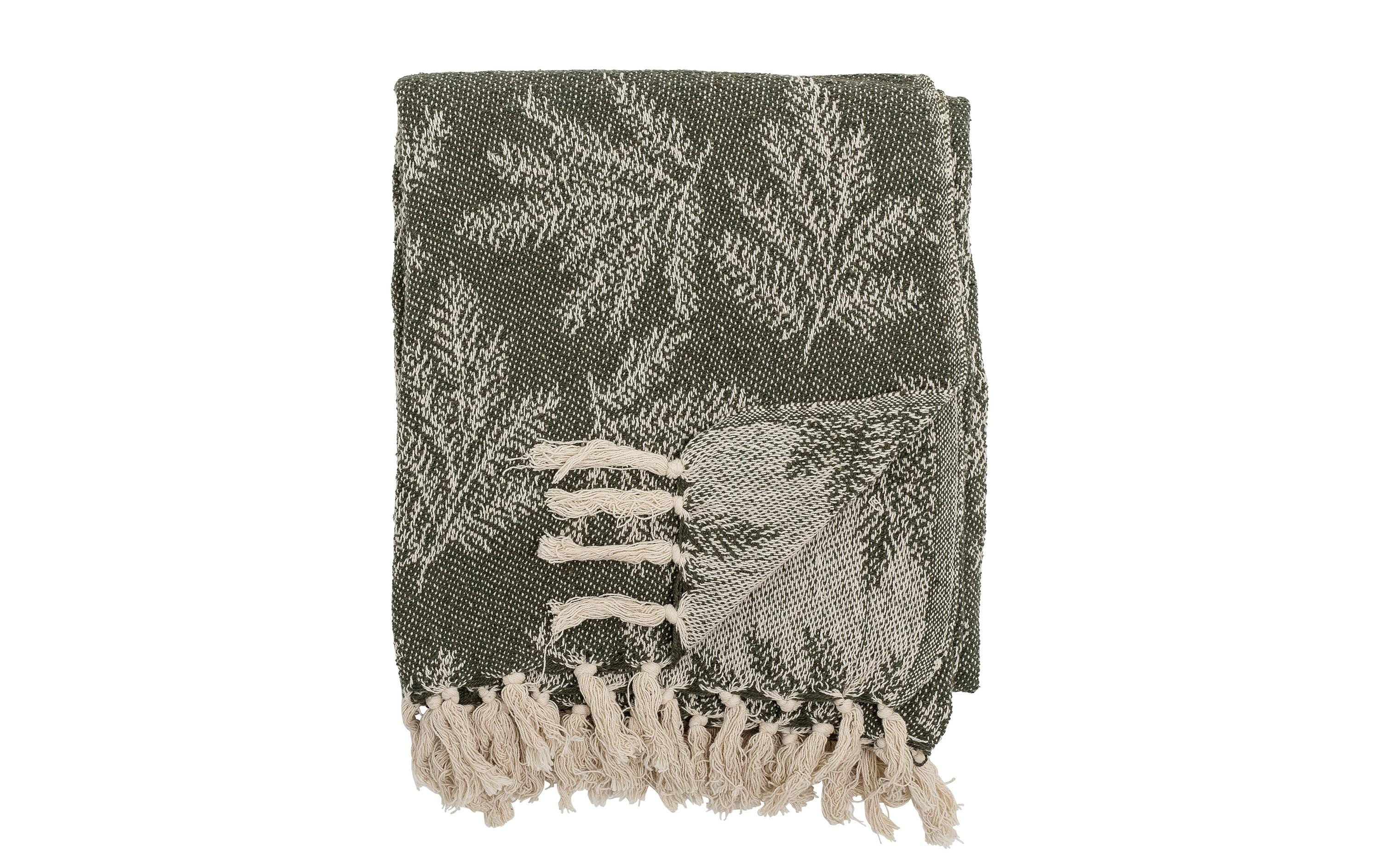 Bloomingville Decke Gabriela 160 x 130 cm, Grün