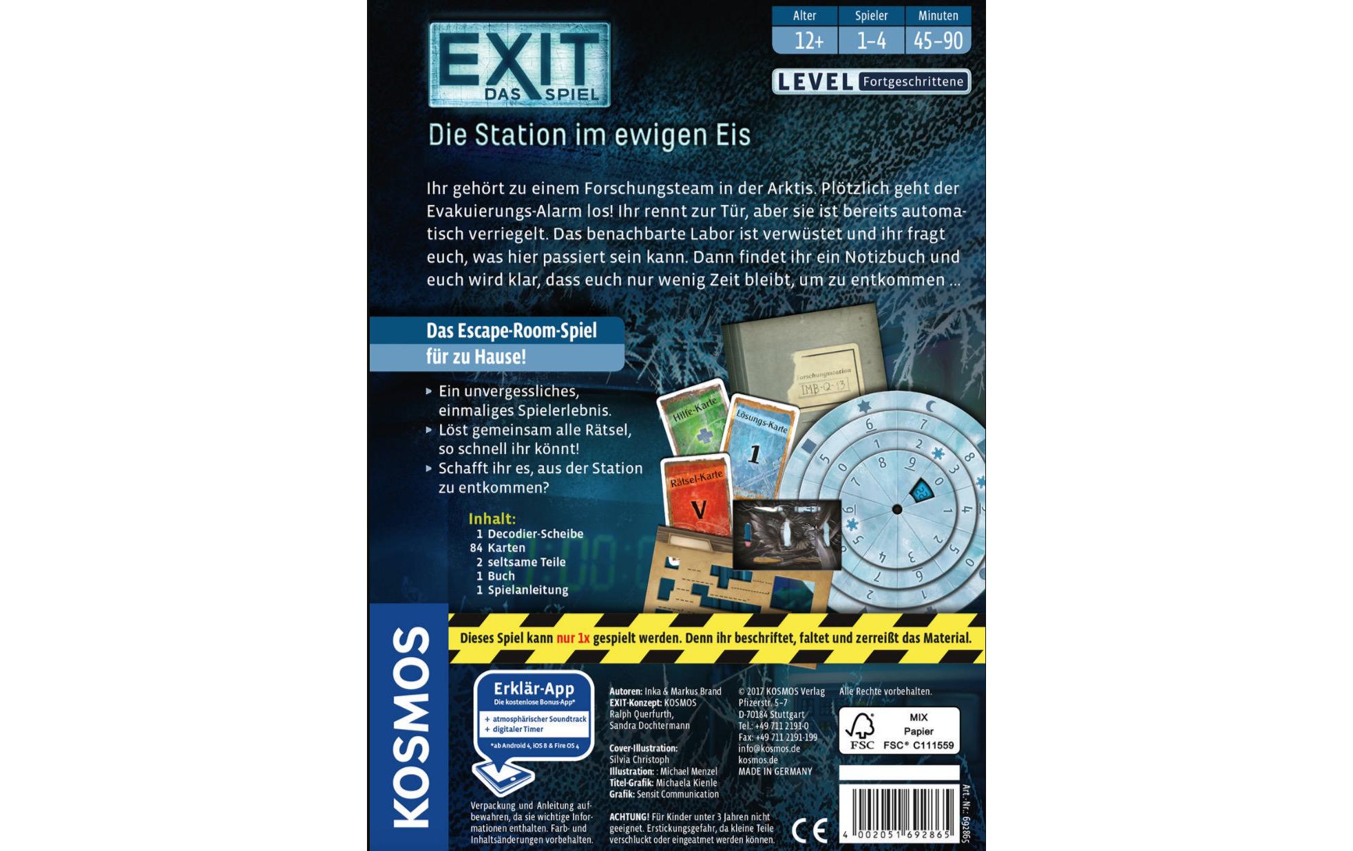 Kosmos Kennerspiel EXIT: Die Station im ewigen Eis Kosmos Kennerspiel EXIT: Die Station im ewigen Eis